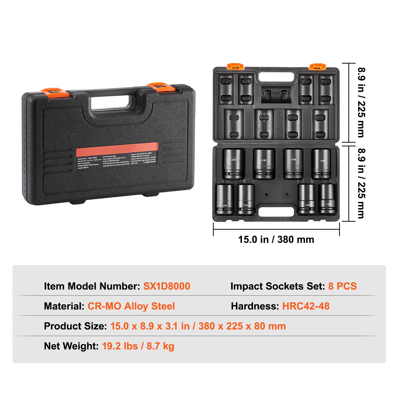 VEVOR SCCJTTZJ1CRM06170V0 Impact-Socket-Sets - View #7