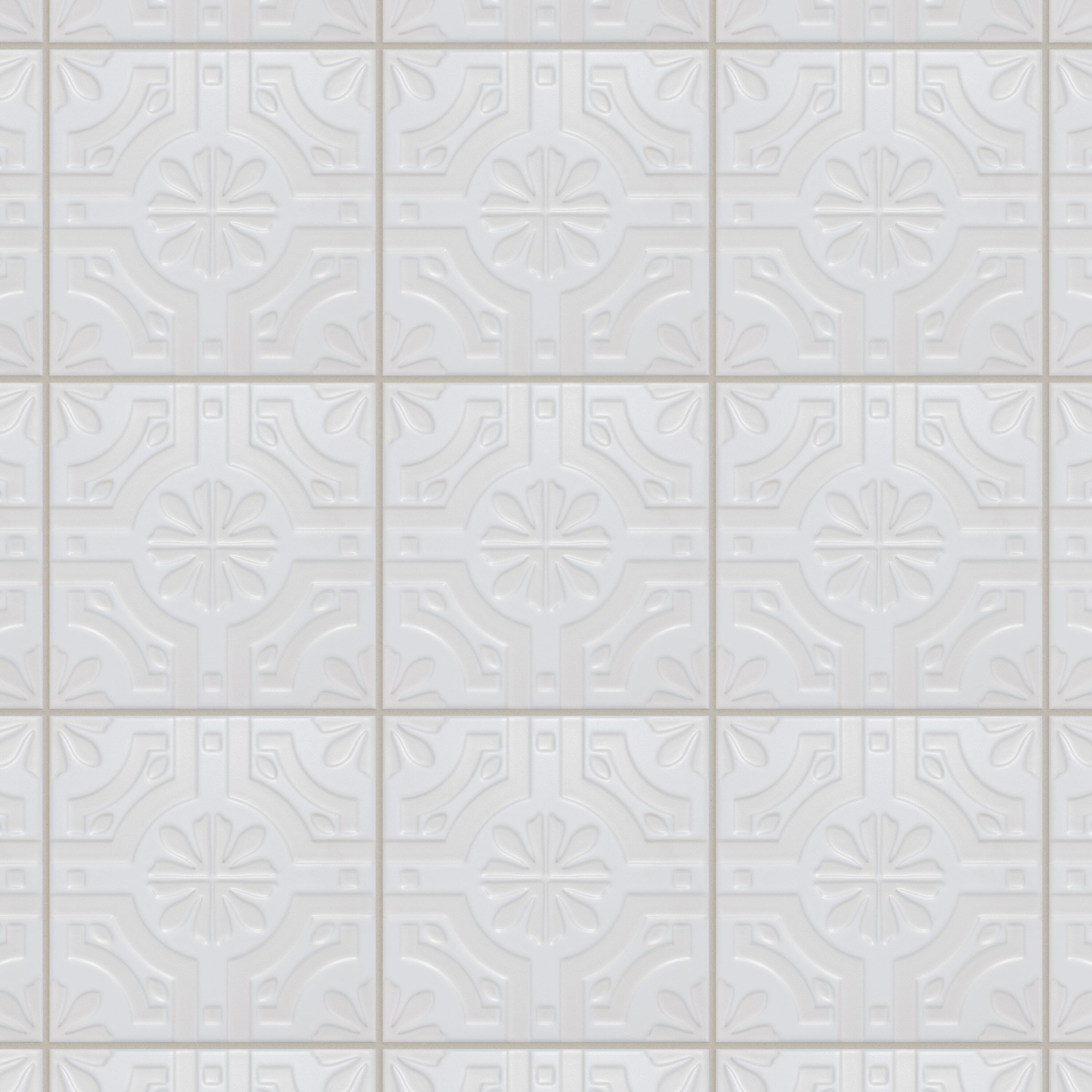 Affinity Tile WRCTXRWT Triplex Real White 8-in x 8-in Satin Ceramic Wall Tile ( 10.5-sq ft Carton )