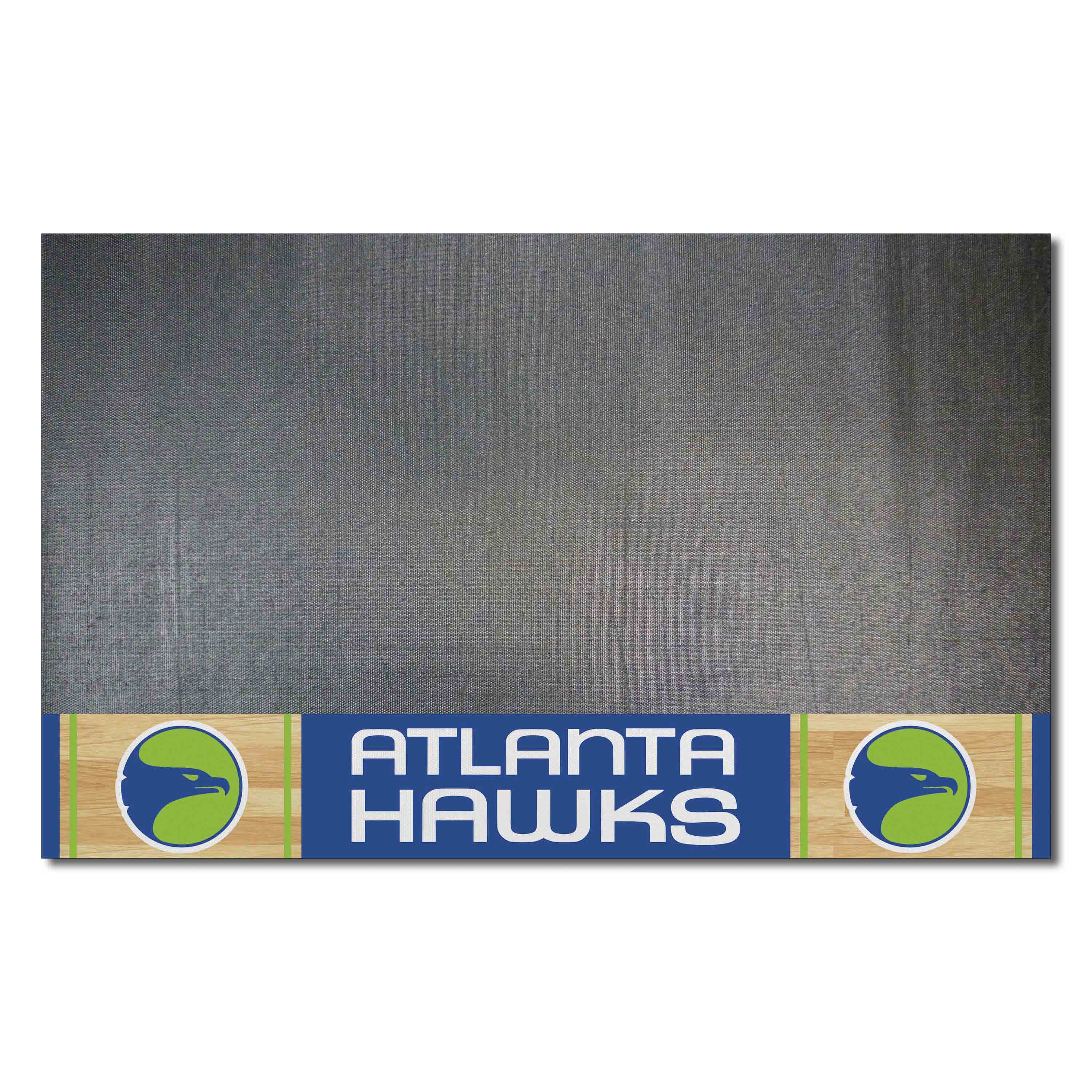 FANMATS 35219 Atlanta Hawks Black Vinyl Rectangular Grill Mat