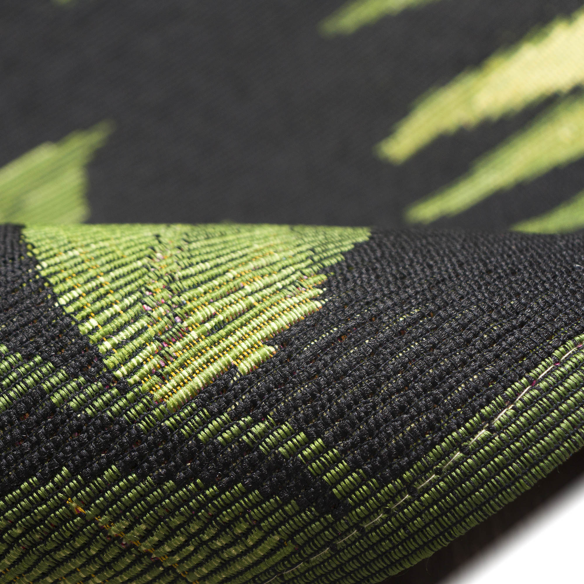Black and Green Tropical Leopard Print Indoor/Outdoor Rug