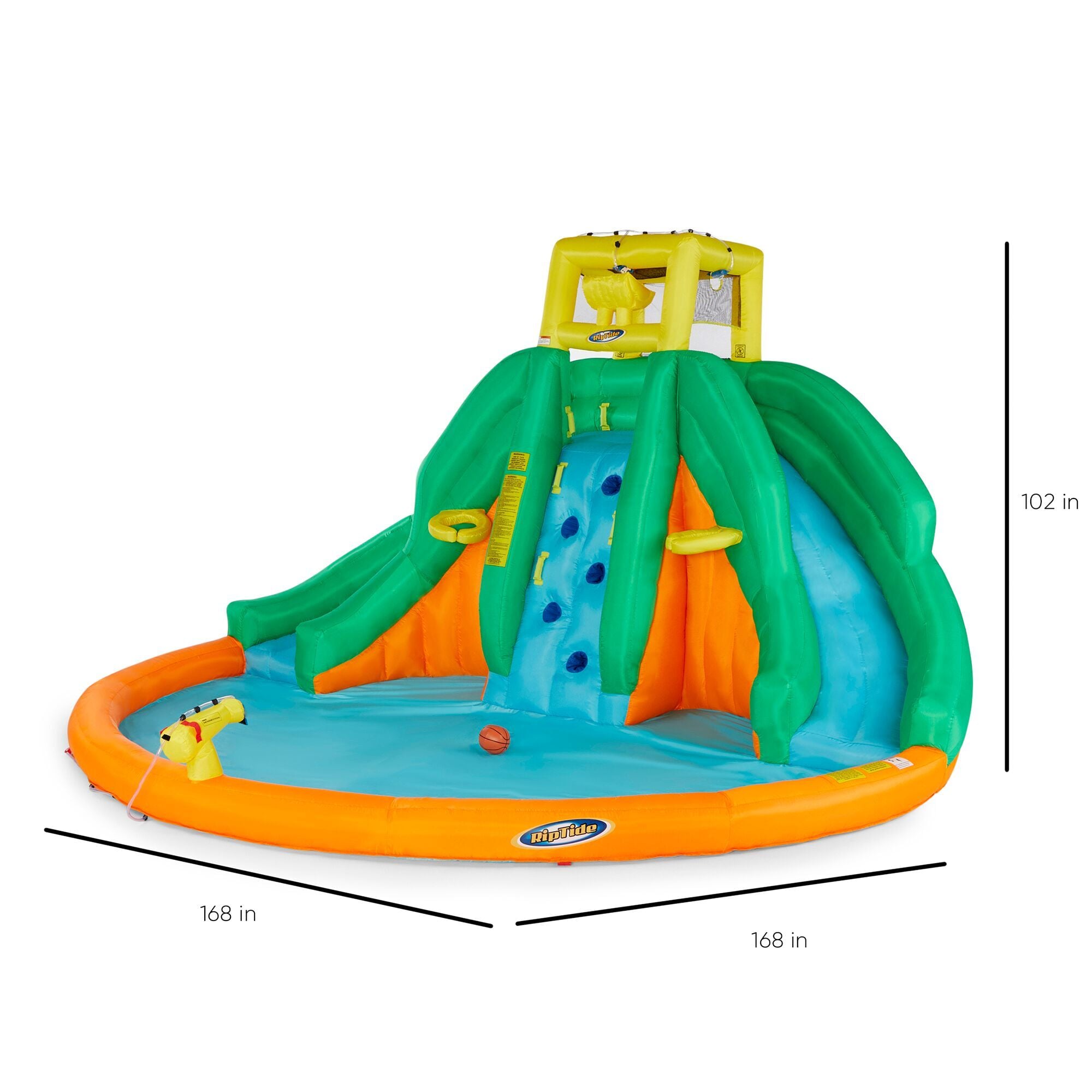 Kahuna twin falls outdoor inflatable sales splash pool