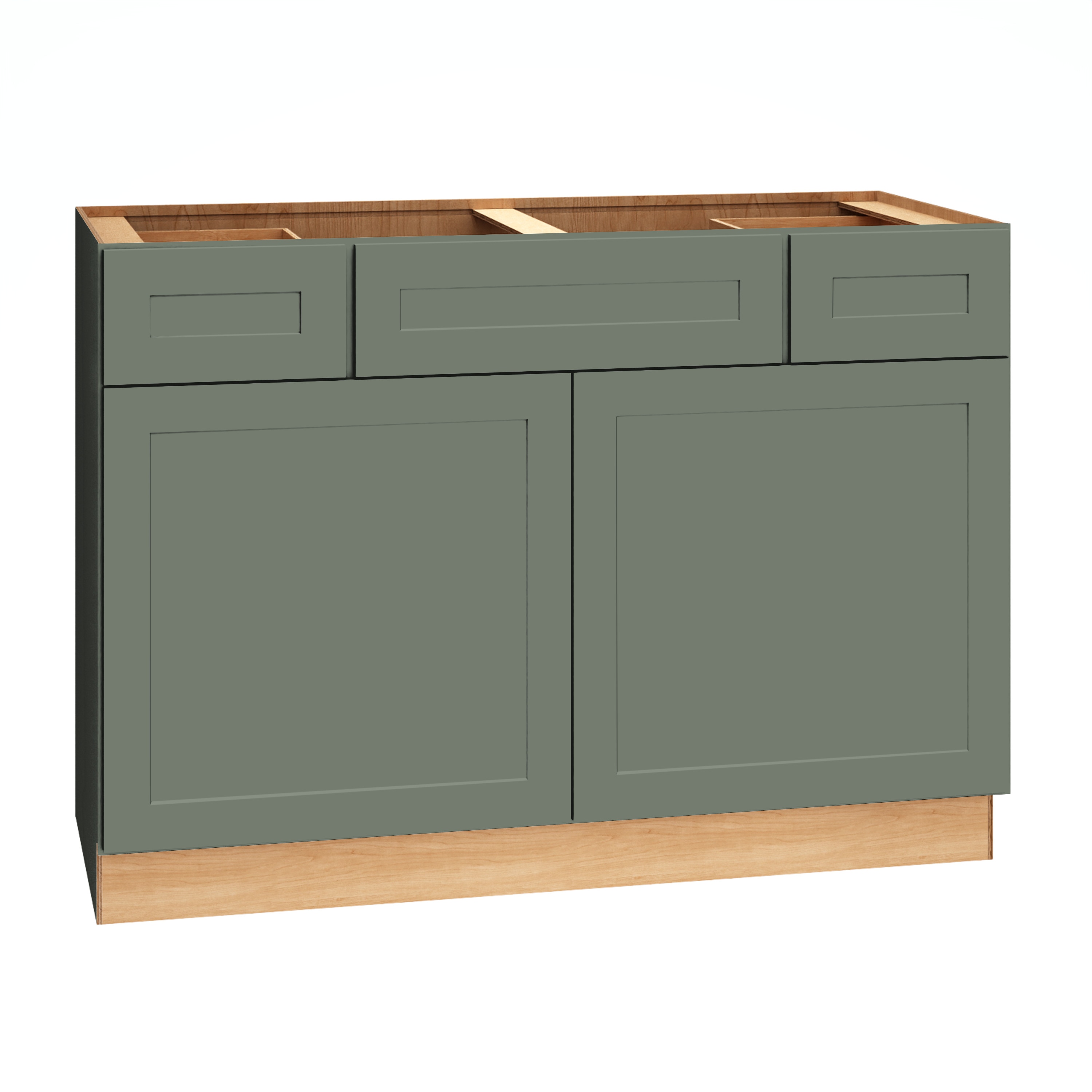 Diamond Express 61H-2VSD483421CS Jamestown 48-in Retreat Green Bathroom Vanity Base Cabinet without Top