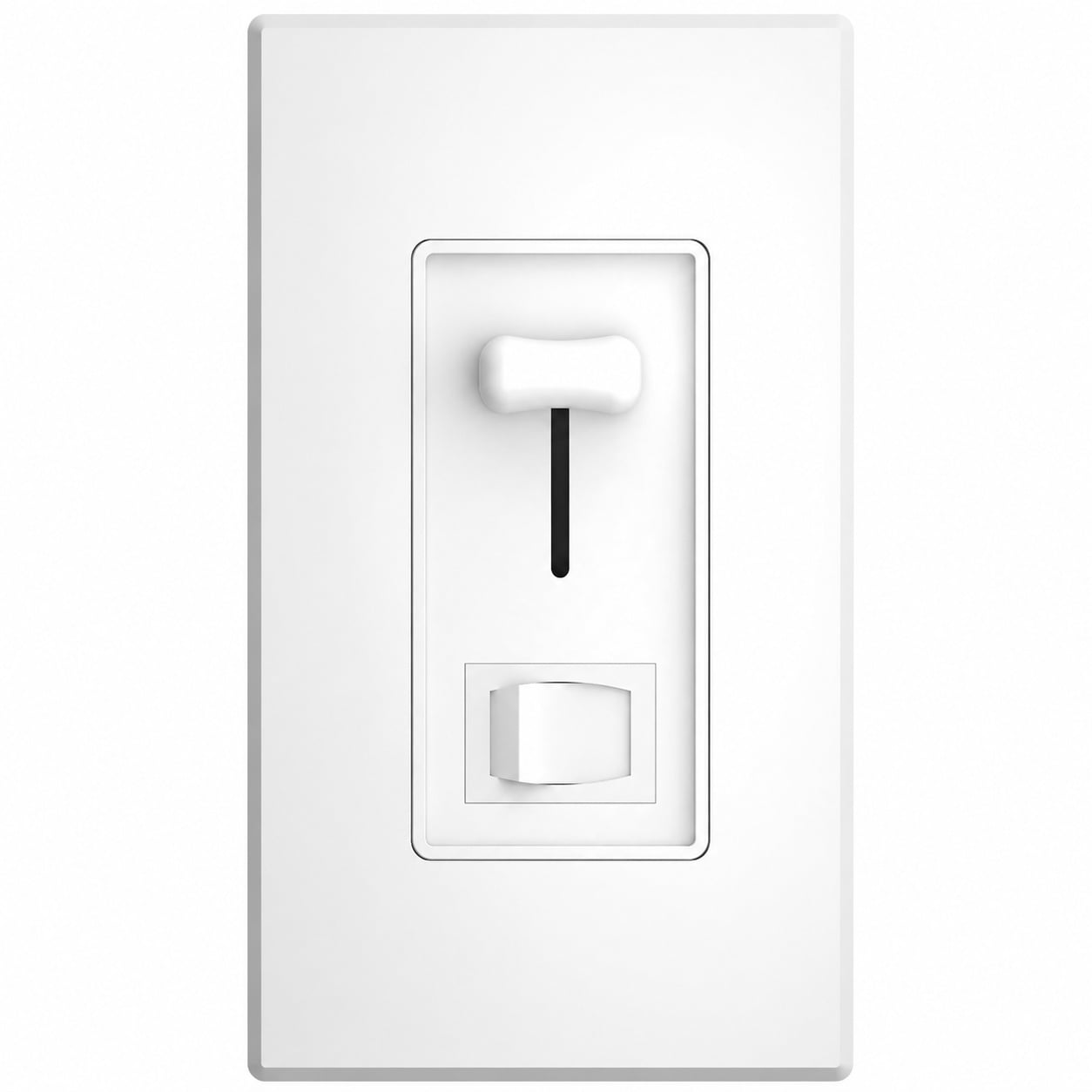 Aoibox  White Slide Dimmer Light Switch with Wall Plate Single Pole or 3 Way 250W LED CFL and 300W Incandescent