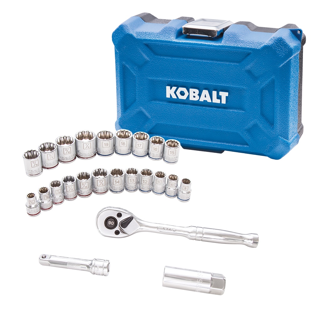 Kobalt 11 PC 3/8" Drive Metric Socket and Ratchet Set With Case Mod 0840025 for sale online 