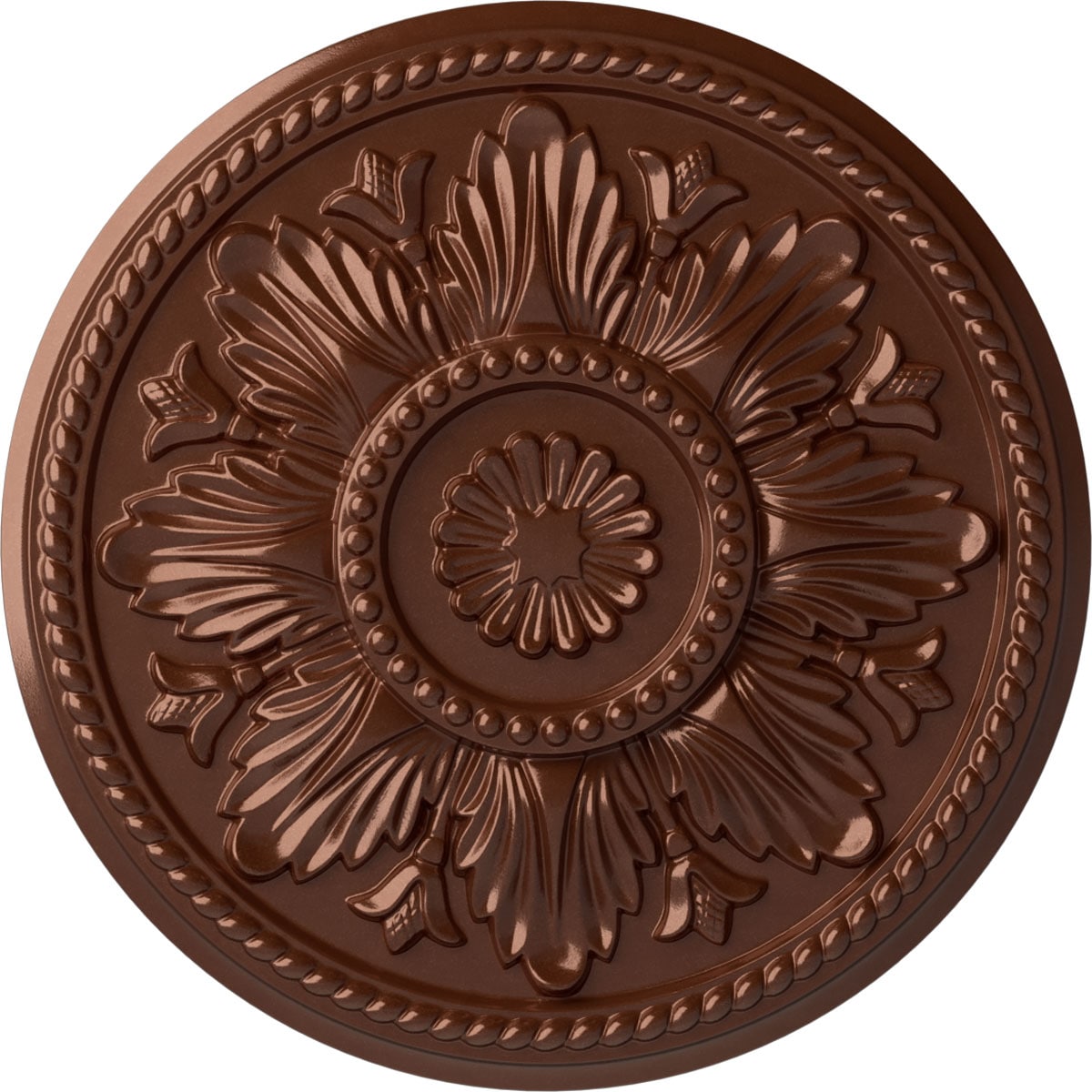 Ekena Millwork CM18EDCPS Edinburgh 18-in W x 18-in L Painted Copper Penny Polyurethane Whole Ceiling Medallion