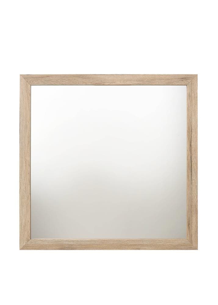 Acme Louis Philippe III Square Wooden Mirror in Cherry