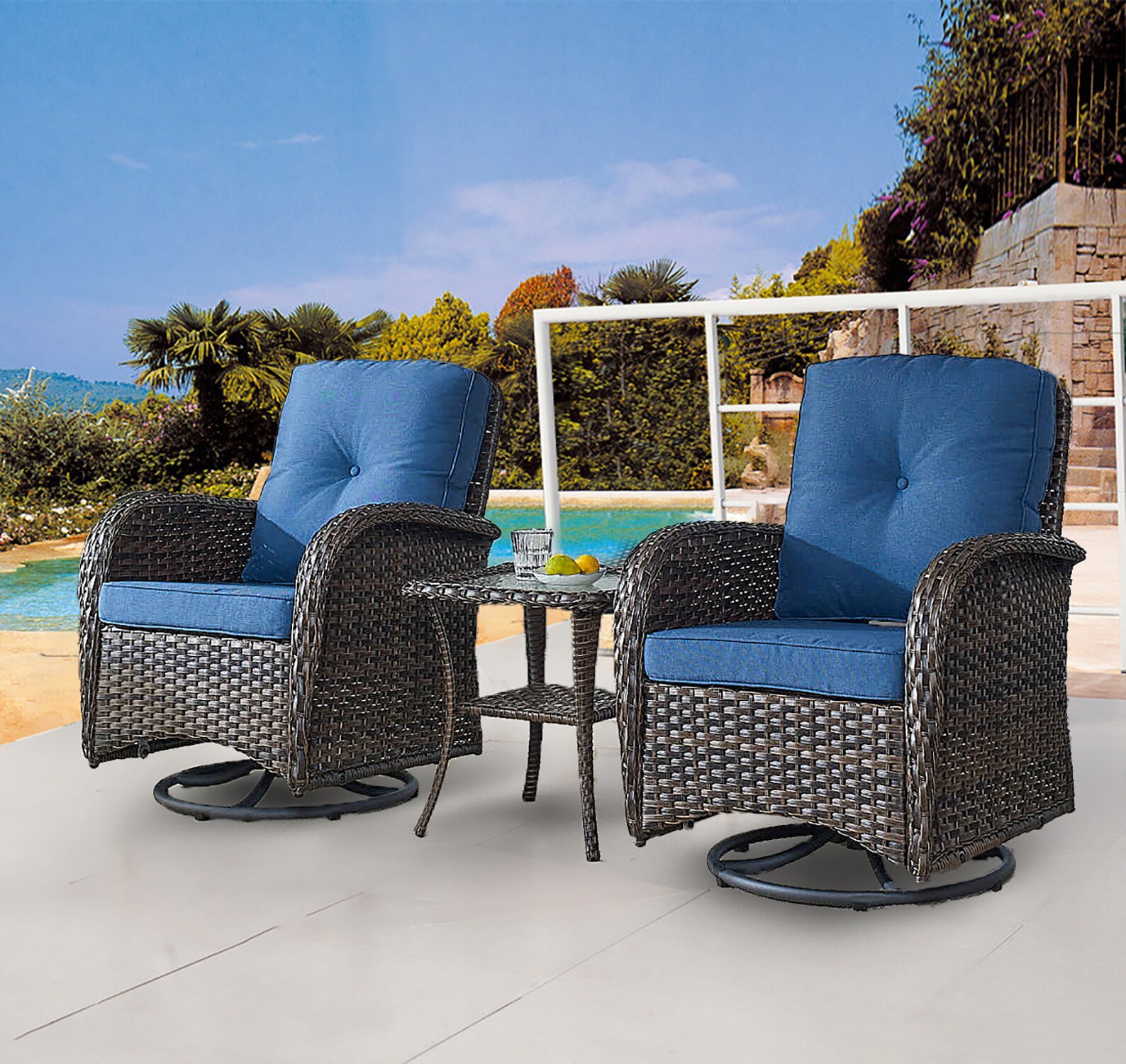 Lowes outdoor deals swivel chairs