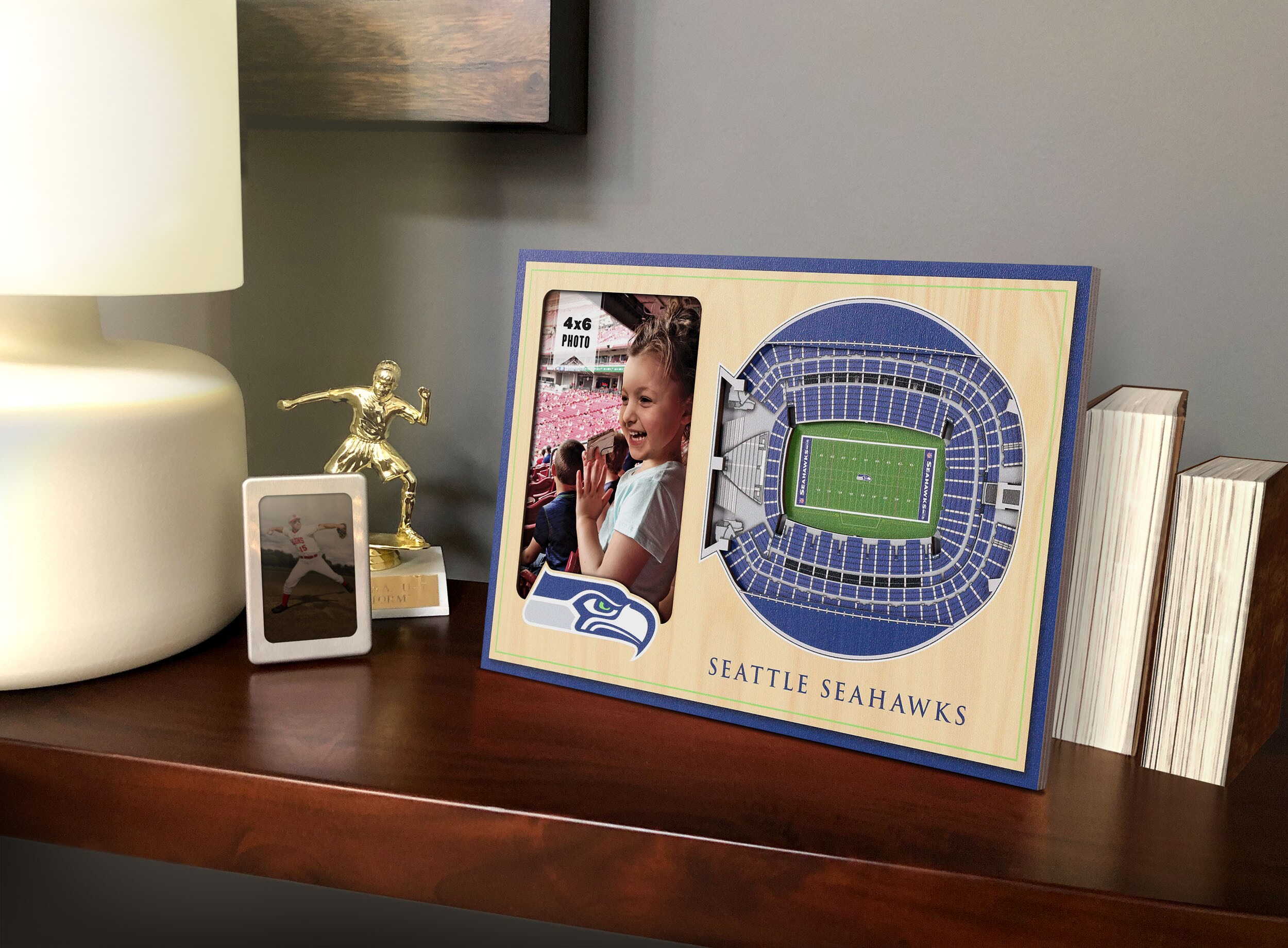 StadiumViews Seattle Seahawks Team Colors Wood Picture Frame (8-in