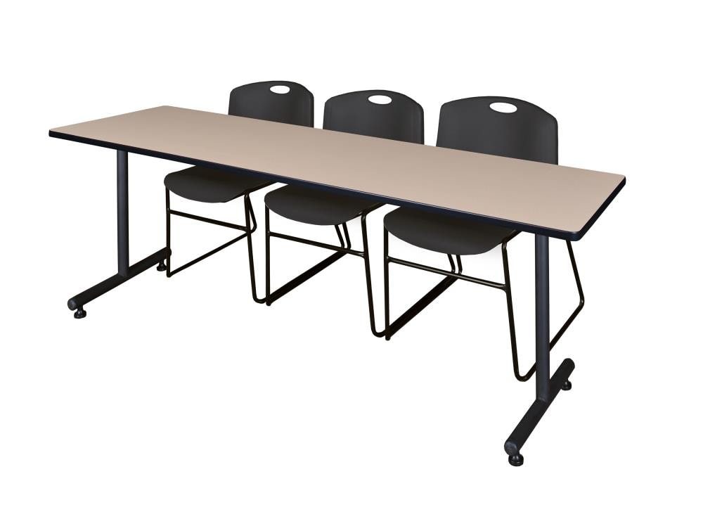 Regency MKTRCT8424BE44BK Training Off-white 4-Person Training Table (84-in W x 29-in H)