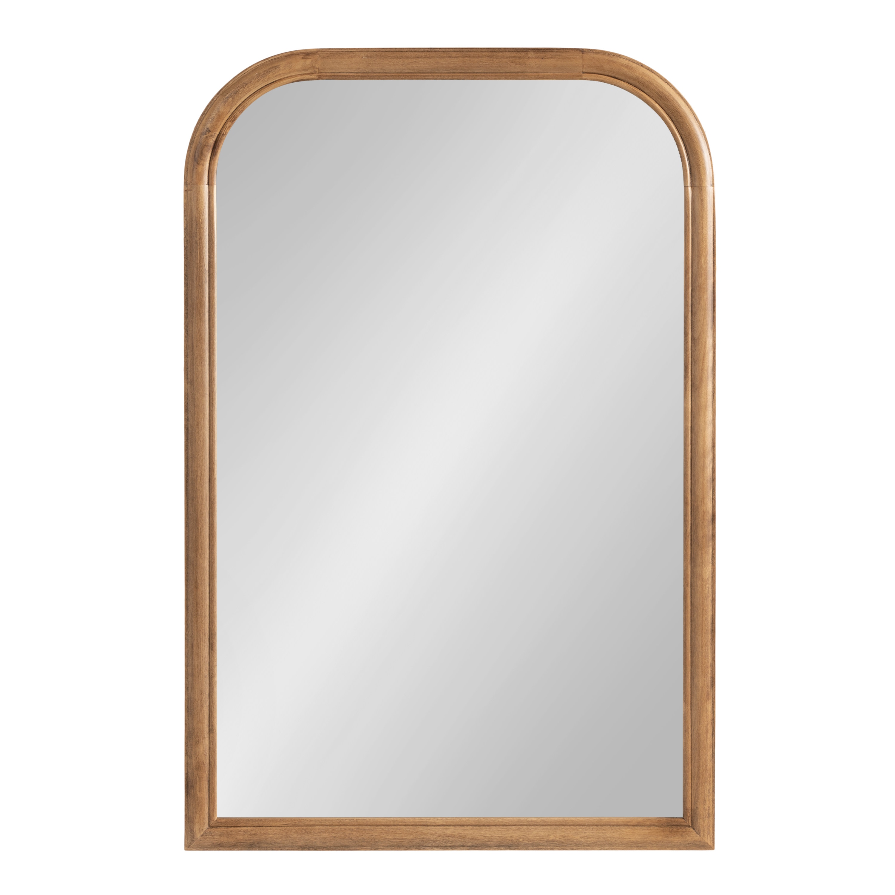 Rustic Brown Arched Full Length Wooden Wall Mirror