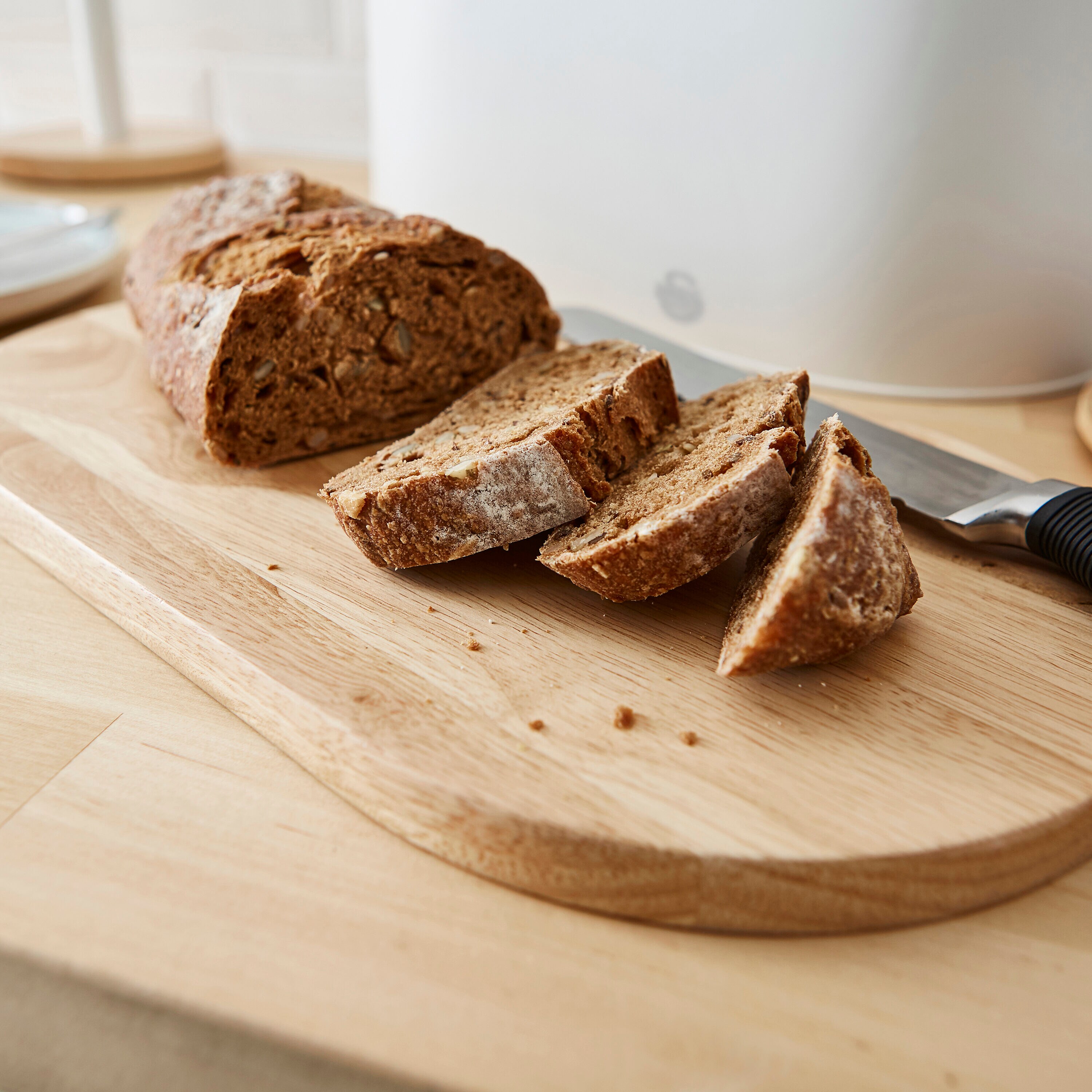 Honey Can Do Stainless Steel Breadbox with Bamboo Cutting Board