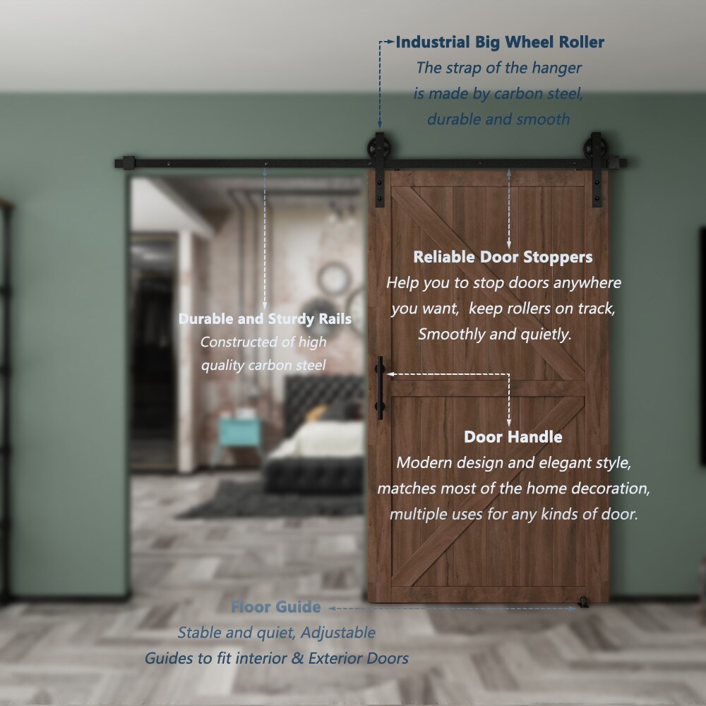 Clihome X002AENCEL-LTC Barn-Door-Roller-Kits - View #6