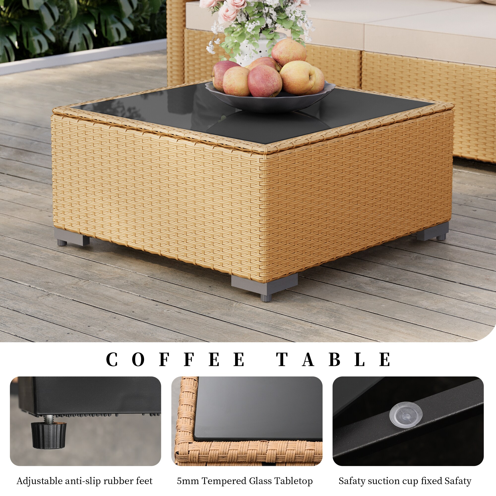 UPHA PL-2CZ-56TPBR-H1 Patio-Conversation-Sets - View #7