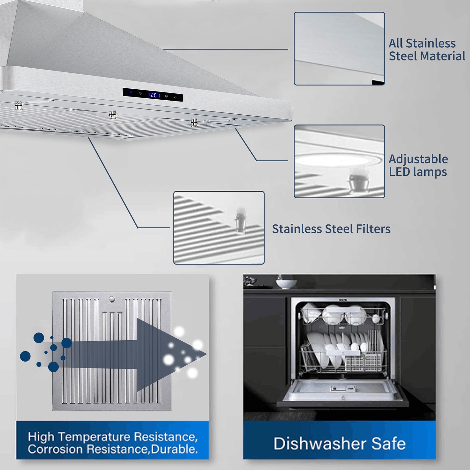 Damerin IU-RD23 Wall-Mounted-Range-Hoods - View #5