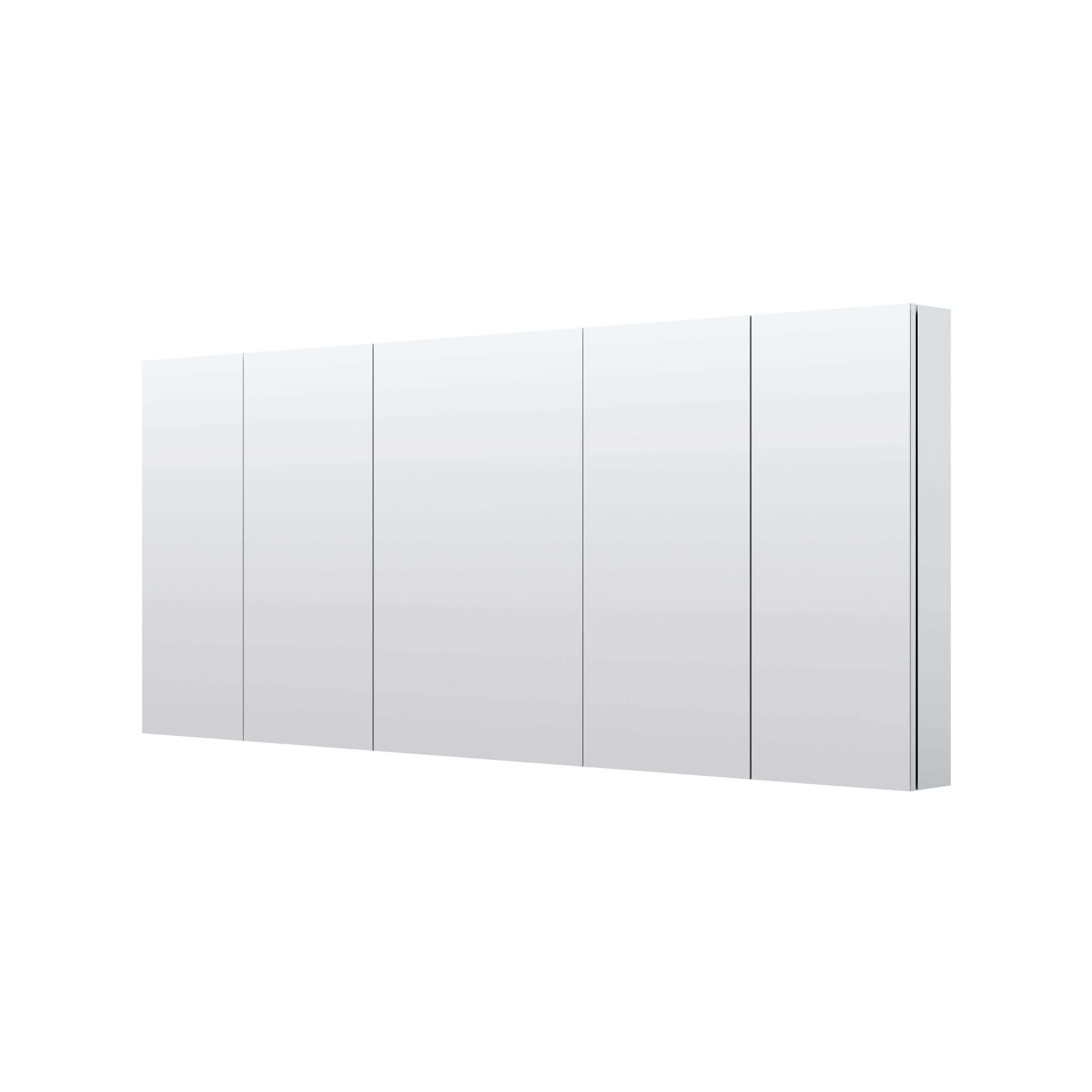 WELLFOR RA-7230CJ 72-in x 30-in Surface/Recessed Mount Chrome Aluminum Mirrored Rectangle Soft Close Medicine Cabinet