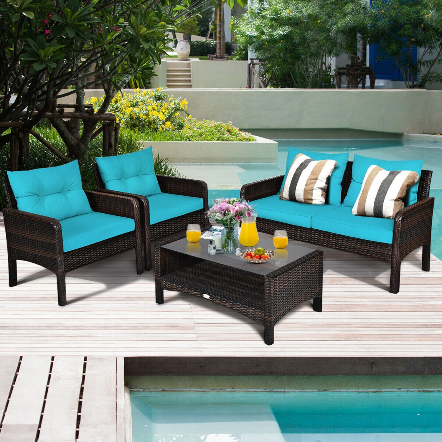 Forclover HYFE-68637ATU Patio-Conversation-Sets - View #2