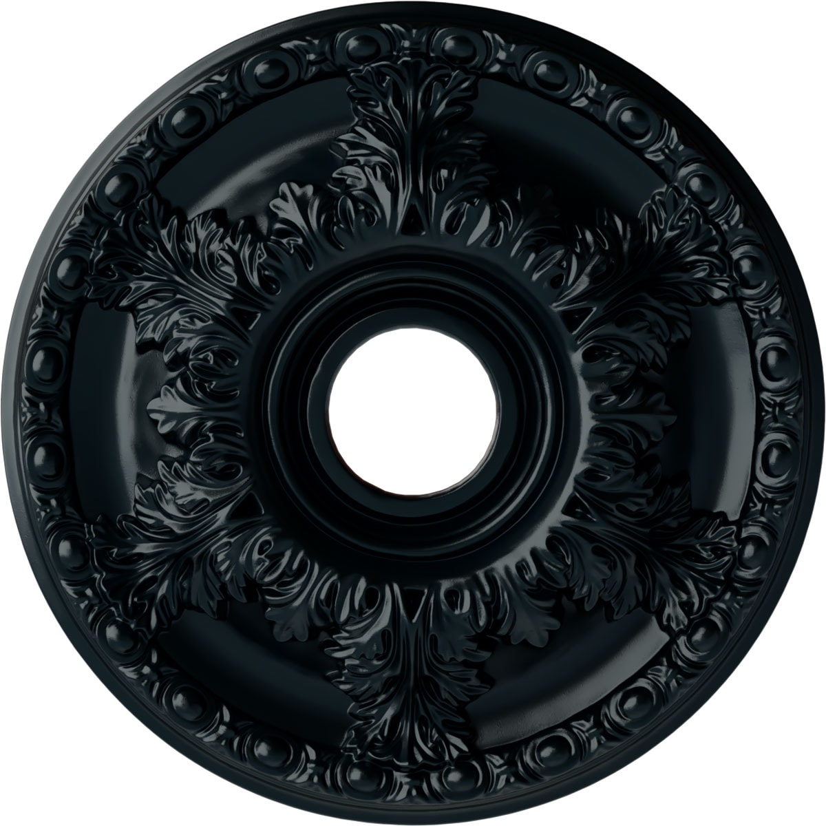 Ekena Millwork CM18GANSF Granada 18-in W x 18-in L Painted Night Shade Polyurethane Whole Ceiling Medallion