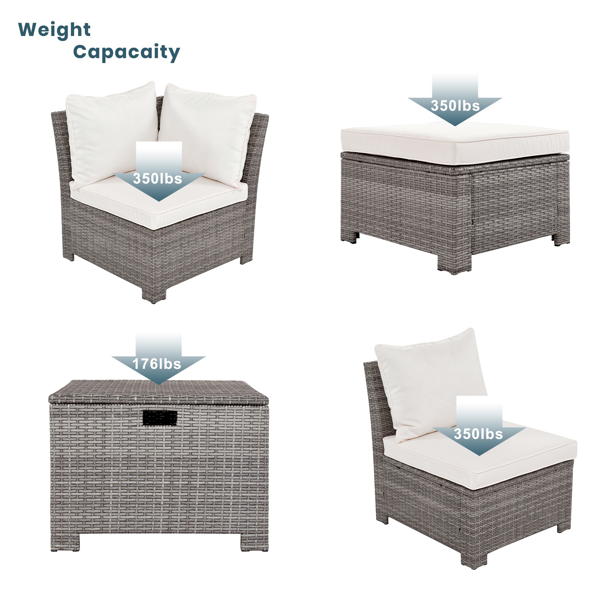 CASAINC CEW-HZ008-BR Patio-Conversation-Sets - View #7