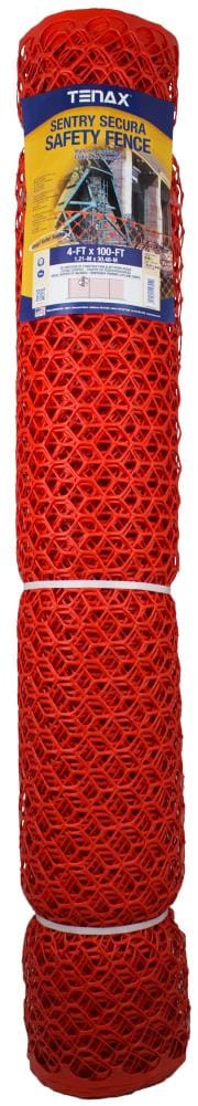 Tenax 64090204 4-Feet H x 50-Feet L Construction HDPE Safety fence