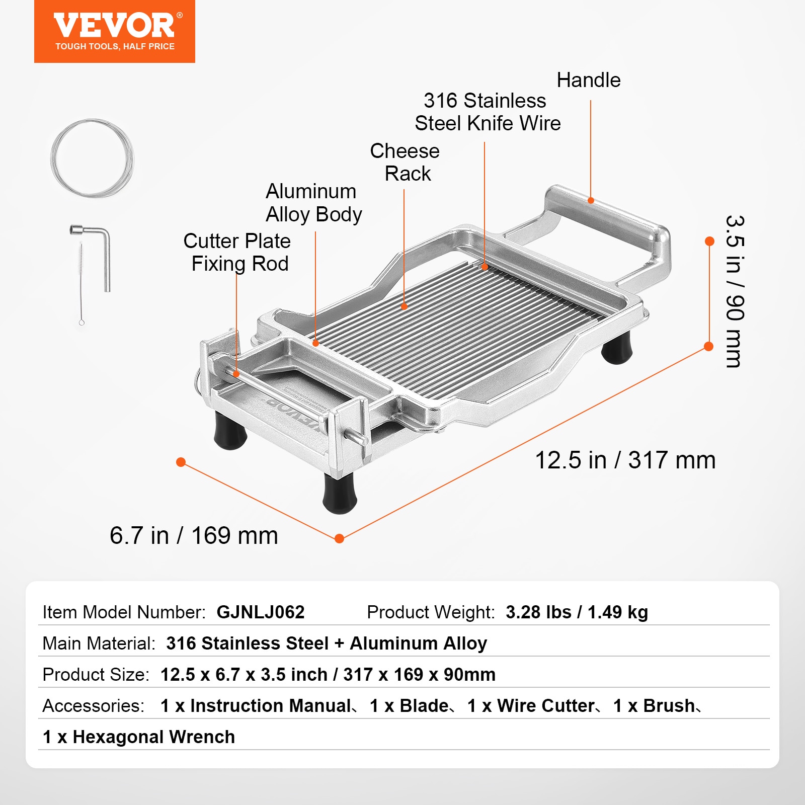 VEVOR MBNLQPJBXGLHS8682V0 Food-Slicers - View #8