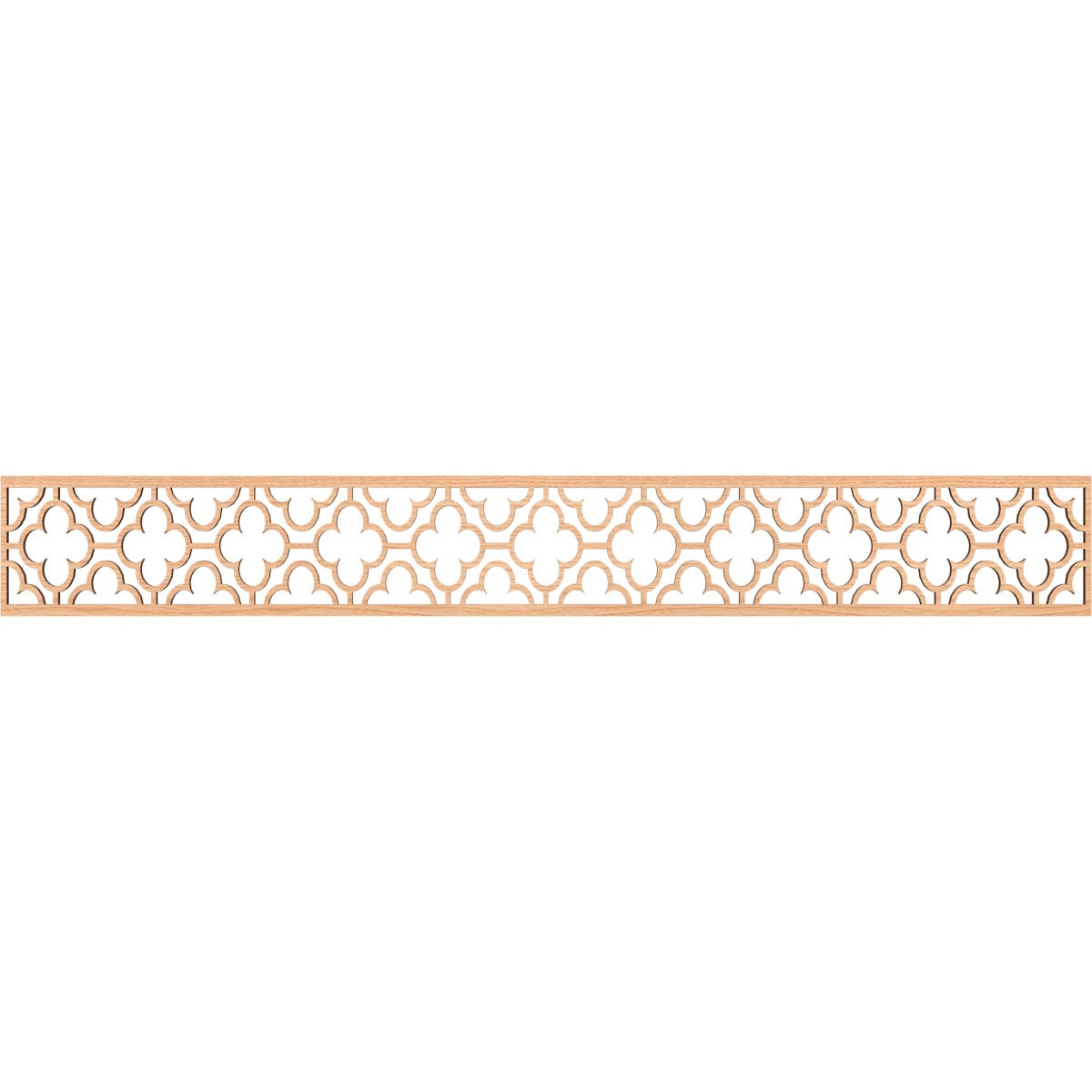Ekena Millwork MLDA06X46CHIHI Chicago Fretwork Flat Trim 6-in x 3.86-ft Hickory Brown Unfinished 2156548 Pierced Wall Panel Moulding