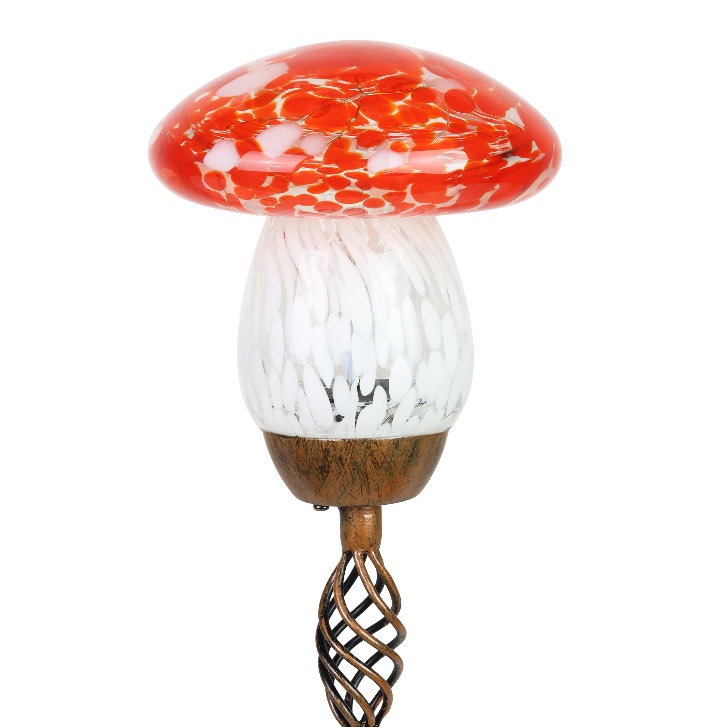 Exhart 79878-L 30.71-in Red Metal Solar Garden Stake
