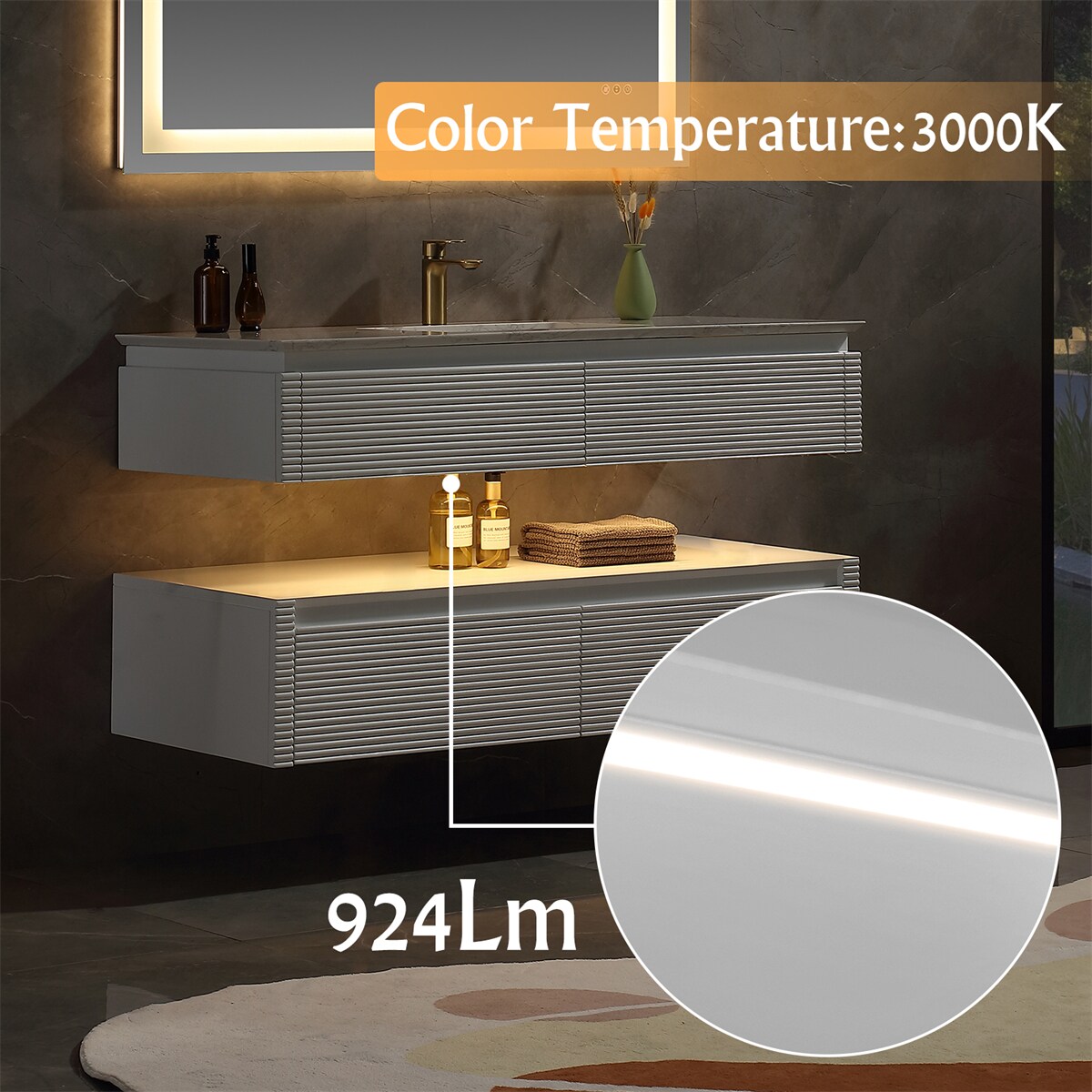 WELLFOR EX-UNBV36WH Bath-Vanity-Combo - View #11
