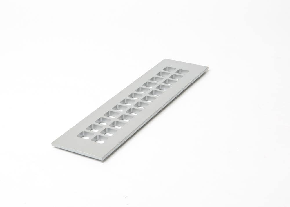 Reggio Register G416-ASNH 14-in x 2-1/4-in Aluminum Silver Floor Register