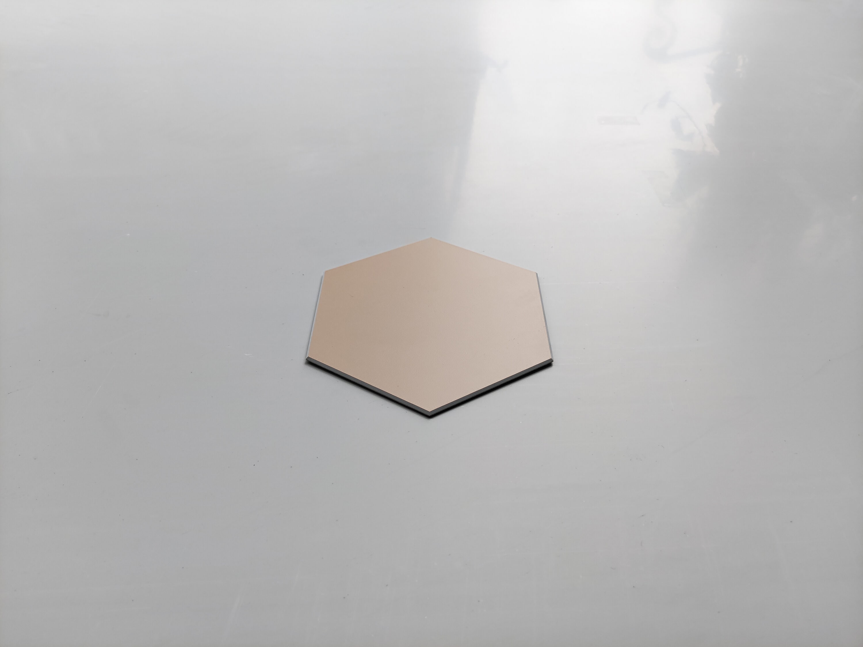 Latte Hexagon Stone Composite Peel & Stick Wall Tile