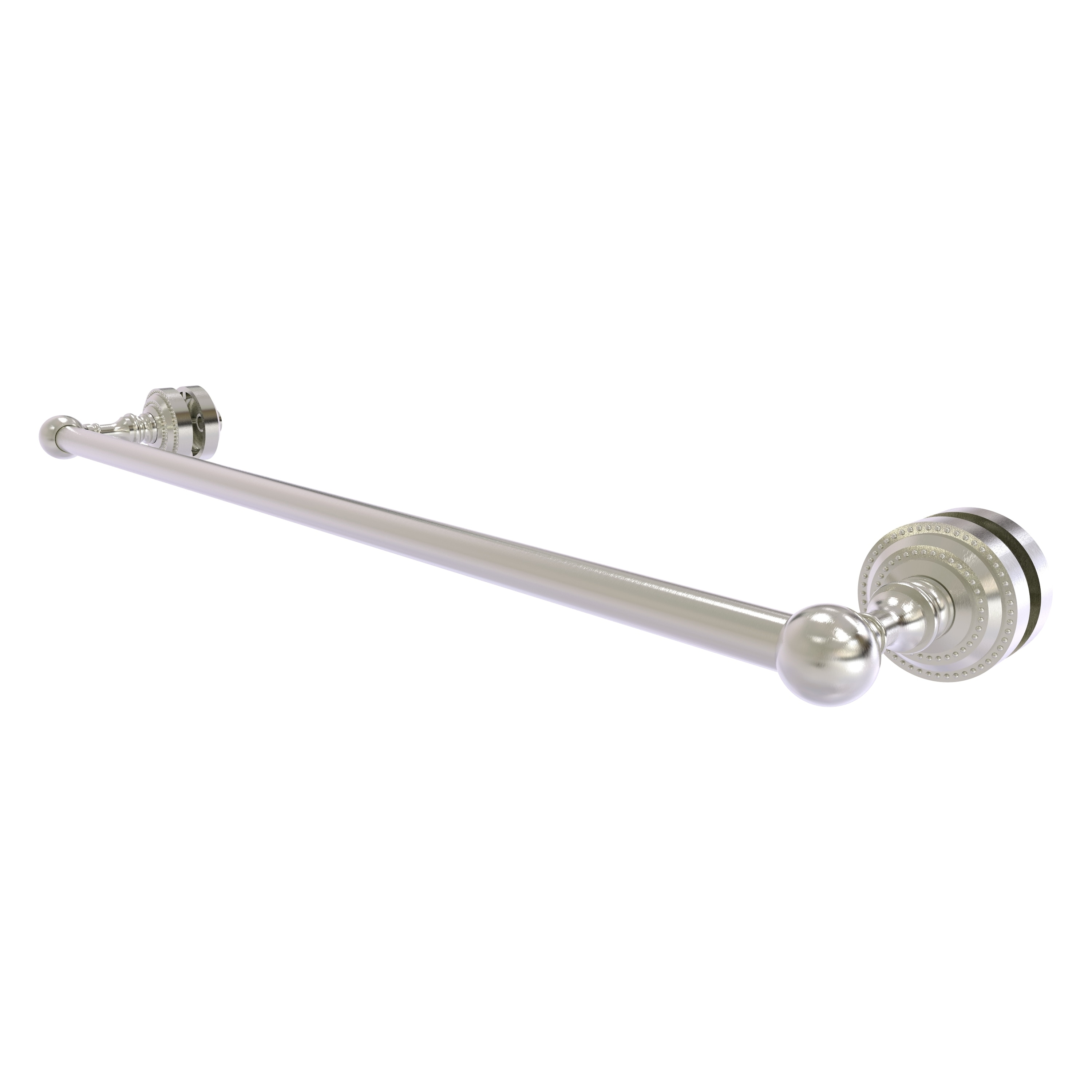 Allied Brass DT-41-SM-24-SN Dottingham 24-in Satin Nickel Wall mount Single Towel Bar