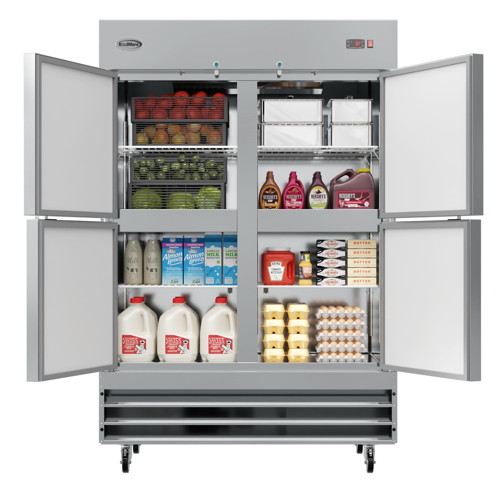 4 fashion door commercial fridge