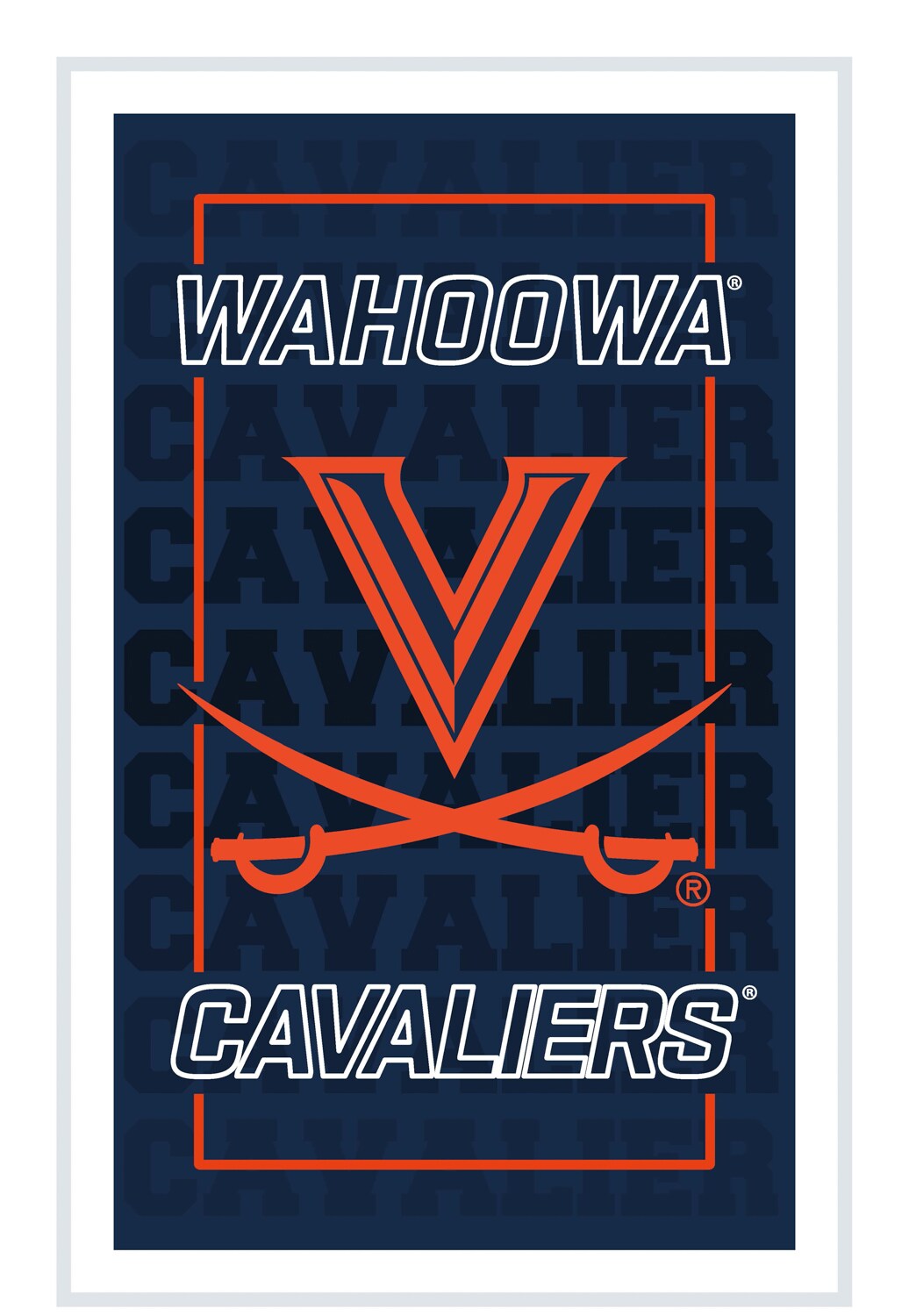Evergreen 8LED901NLRT Virginia Cavaliers 14-in W x 22-in H Acrylic Sports Wall Phrases Wall accent