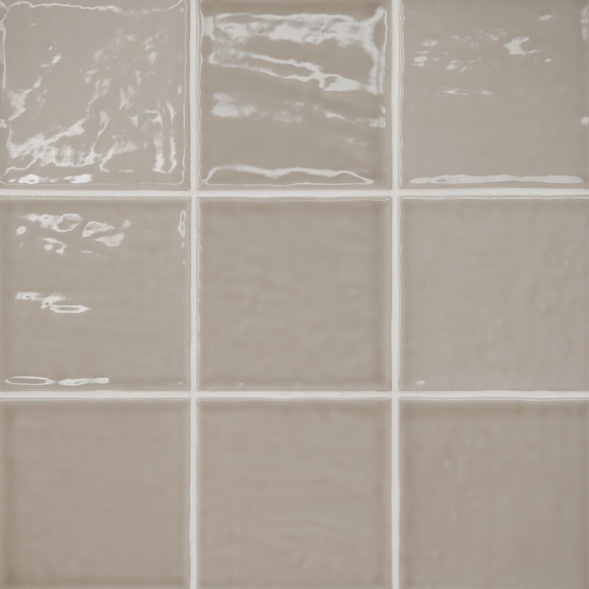 Bedrosians Marin Cliff (Taupe) 4-in x 4-in Glossy Ceramic Subway Wall Tile (5.49-sq. ft/ Carton)