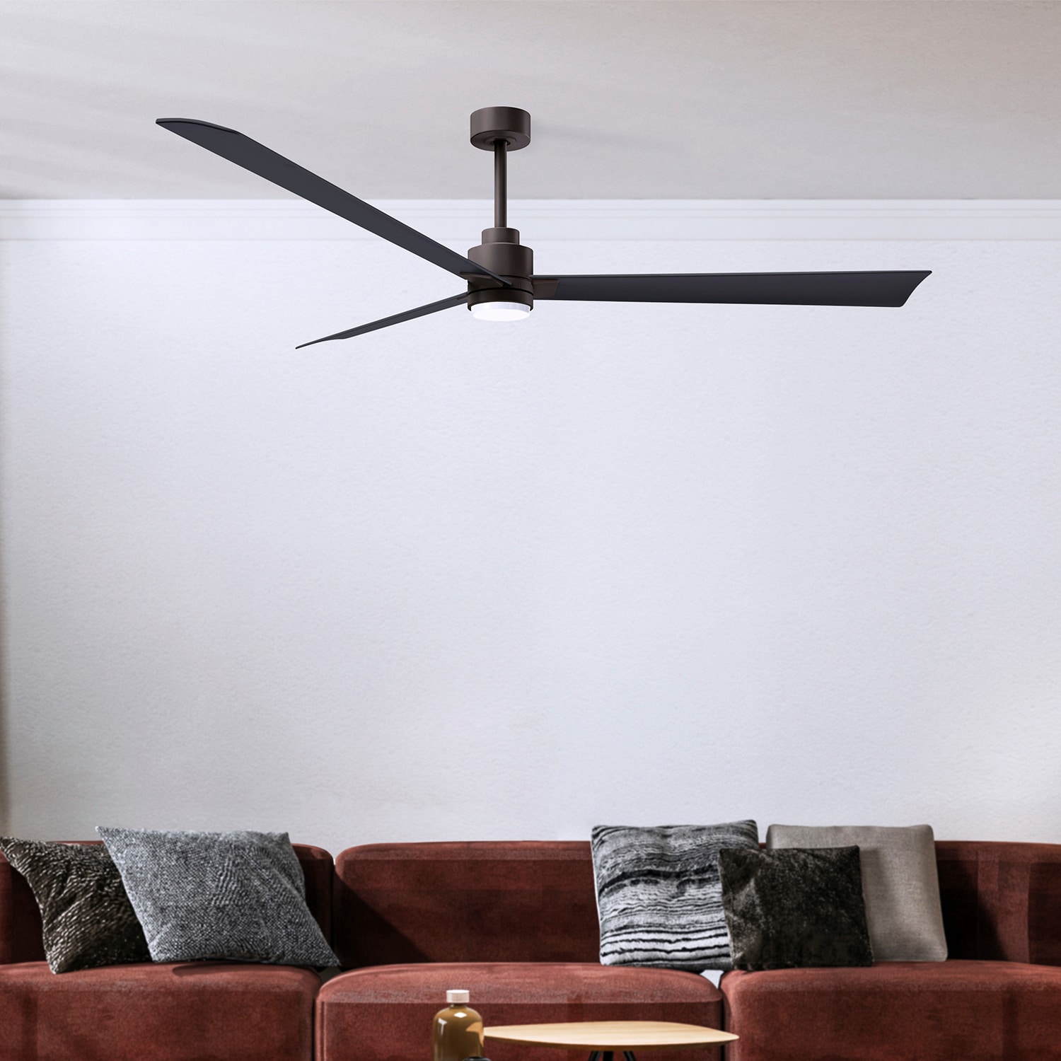 Alessandra 72'' Textured Bronze LED Ceiling Fan with Remote