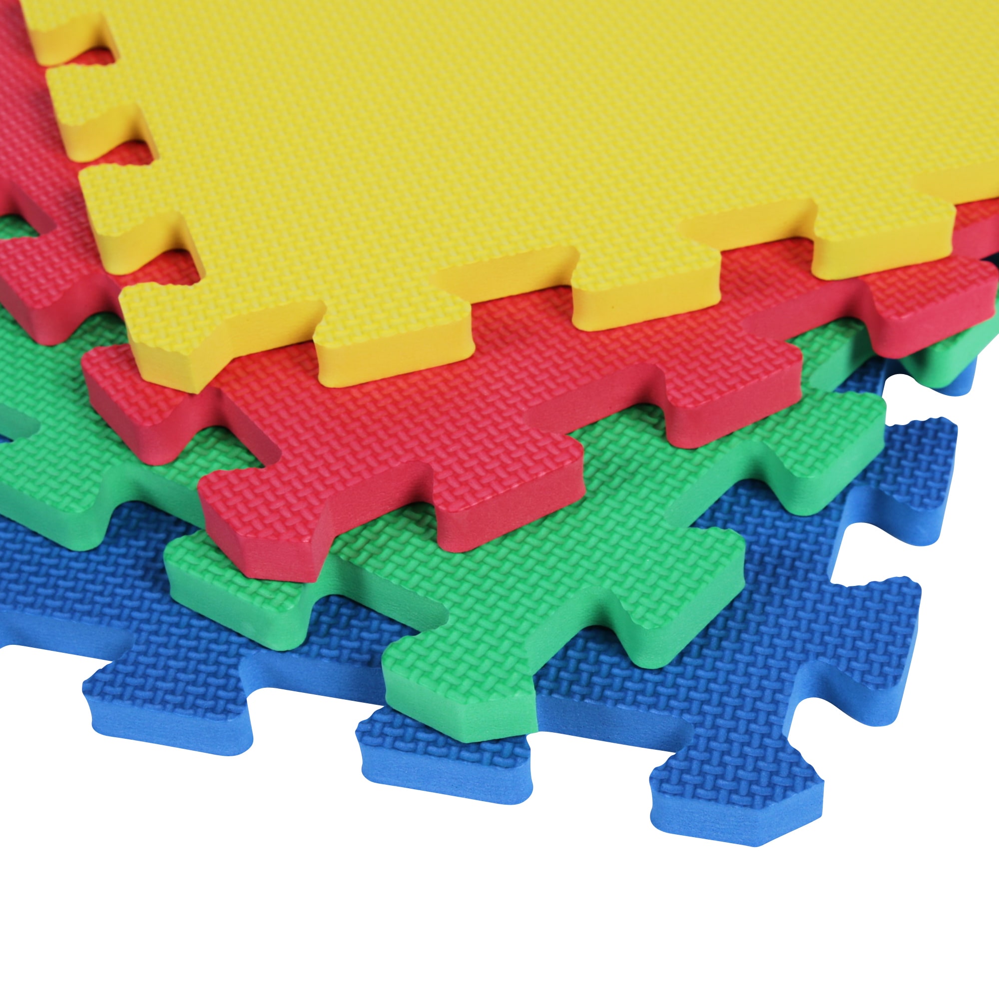 Interlocking Play Mat - 2 X 2 Linking Mat with 4 Color Edges - Soft,  Waterproof, and Non-Toxic in the Mats department at