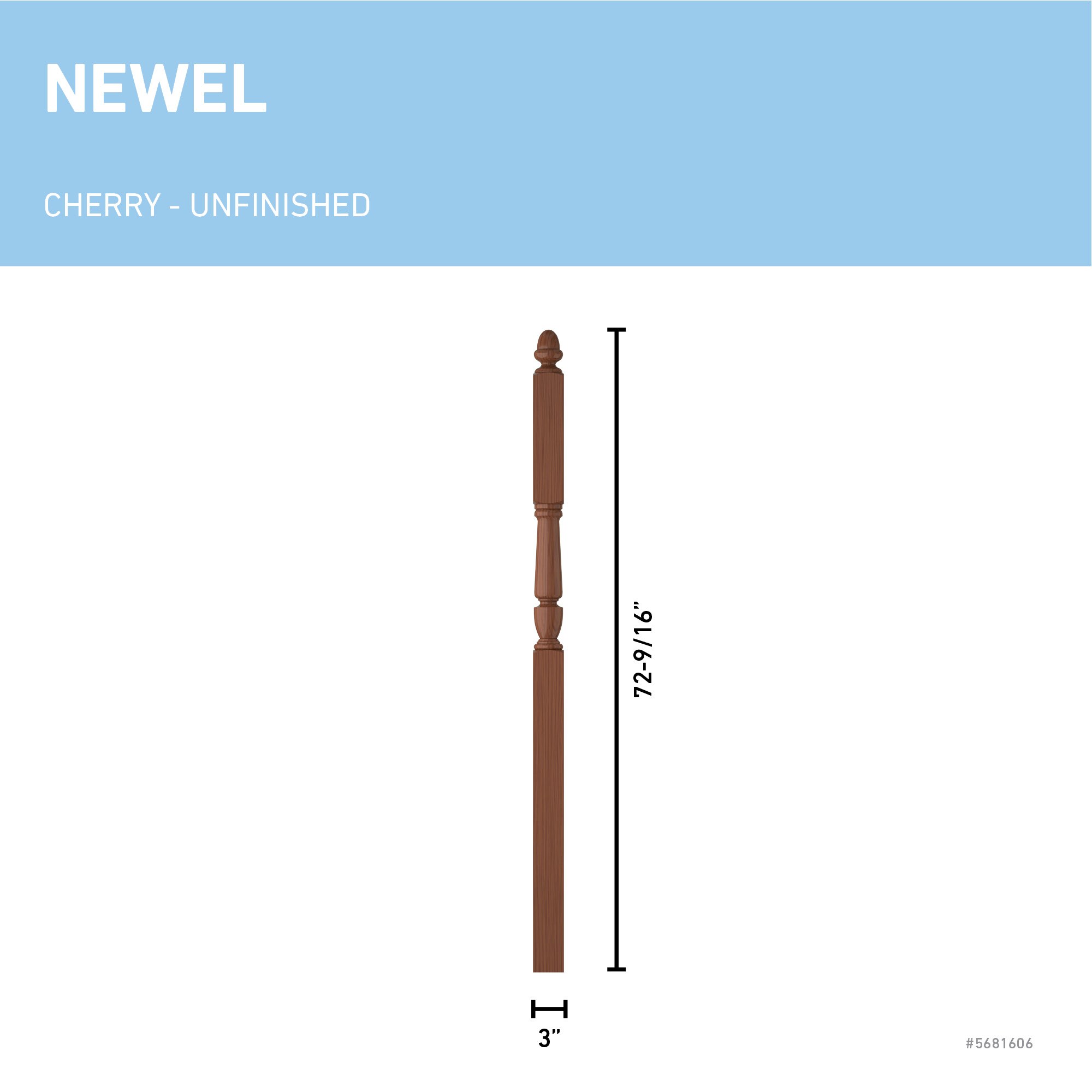 L.J. Smith Stair Systems LJP-3246-C Interior-Stairpart-Newel-Posts - View #3