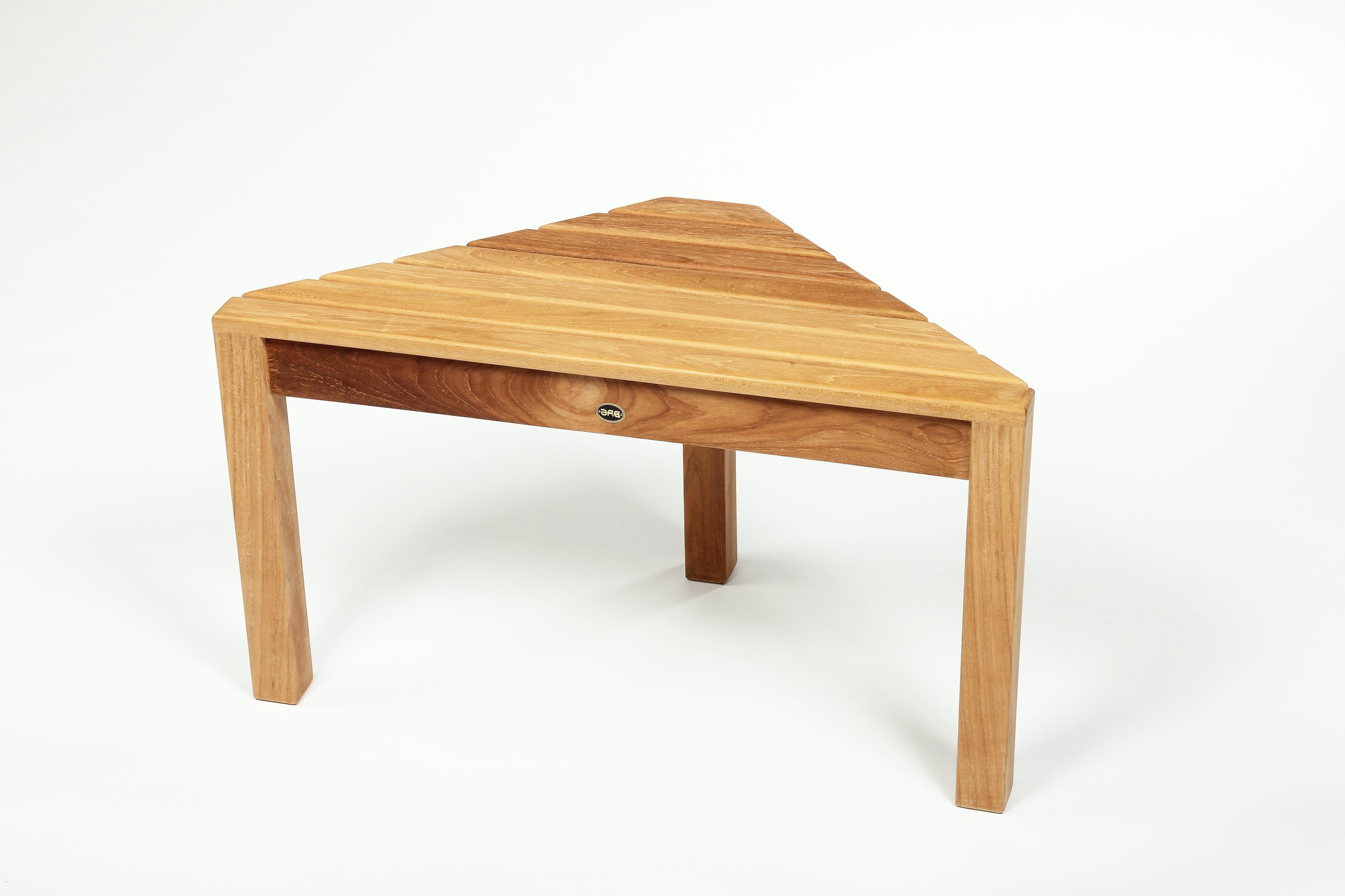 Eco-Friendly Teak Corner Shower Bench, 31.5'' with Rounded Edges