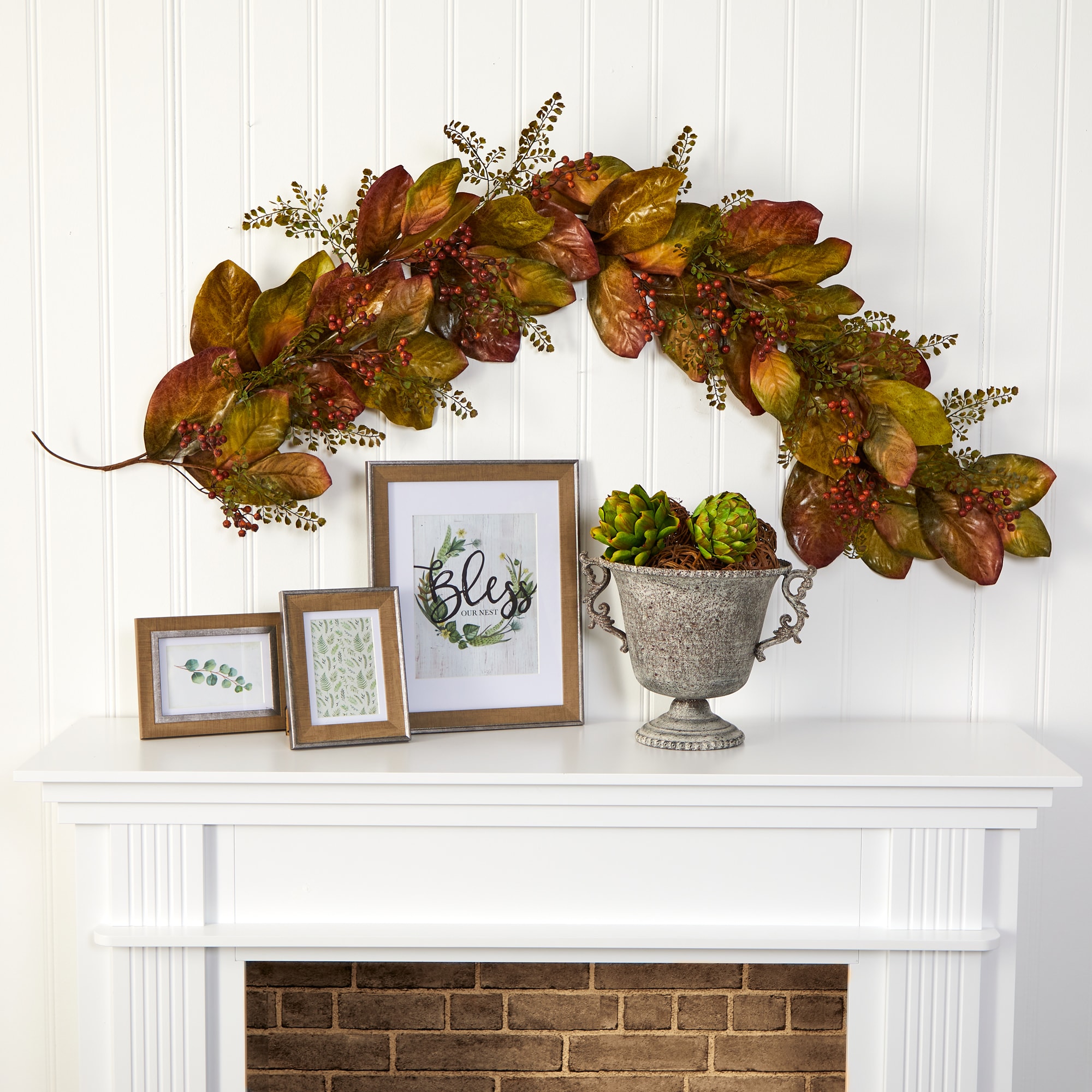 Nearly Natural 4497 Artificial-Thanksgiving-Wreaths - View #4