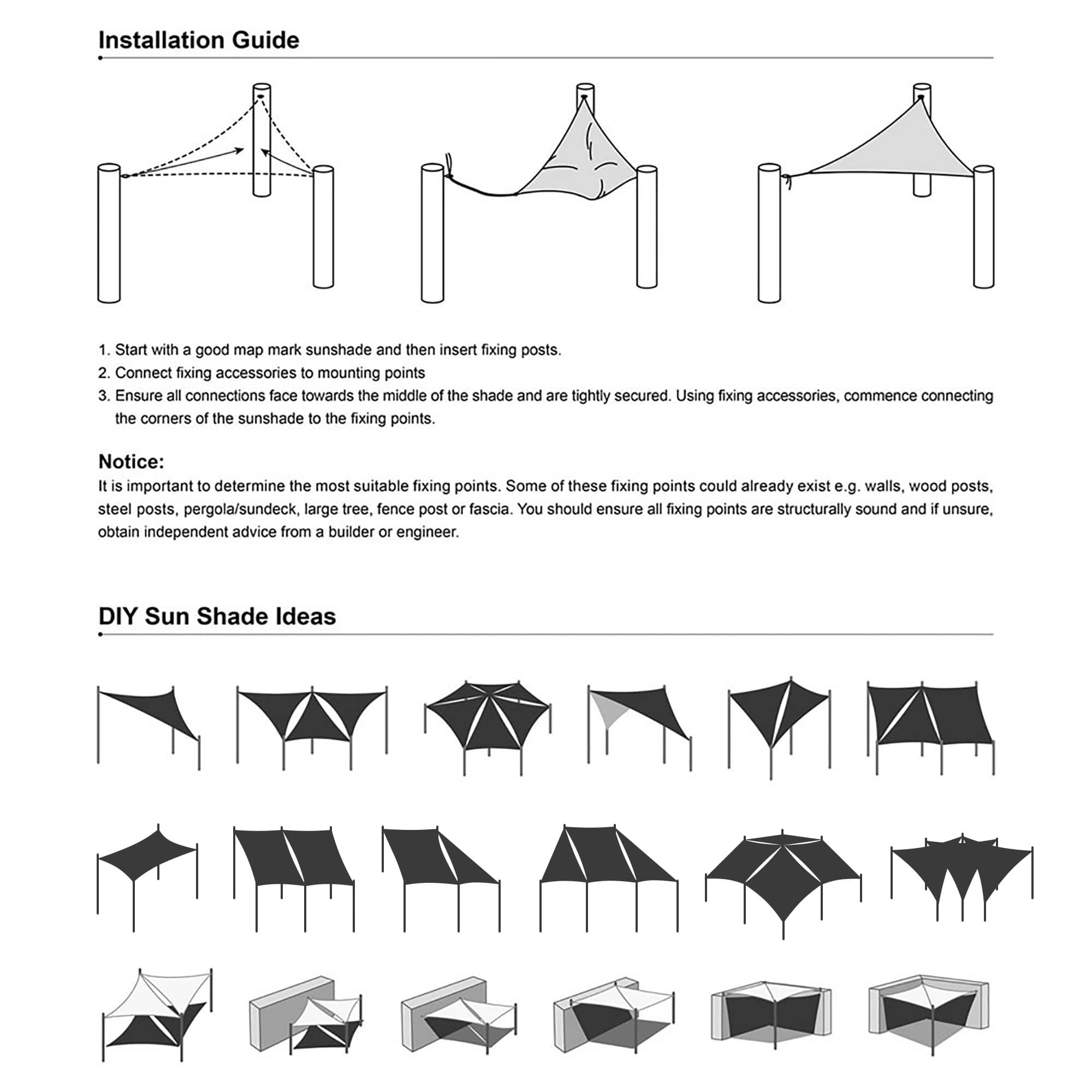 Yescom 07SSSSET011-1319-LO Shade-Sail-Fabric-Access - View #8