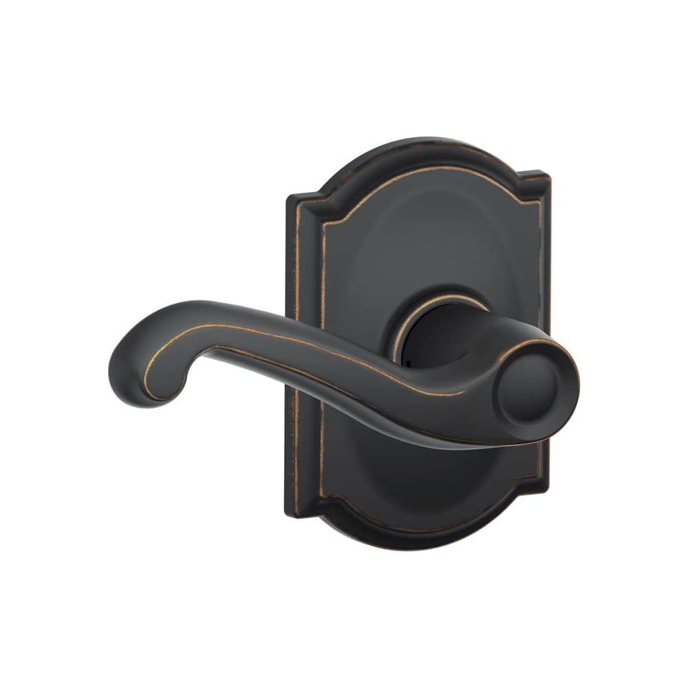 Schlage  F10FLACAM Flair Passage Door Lever Set with Decorative Camelot Trim