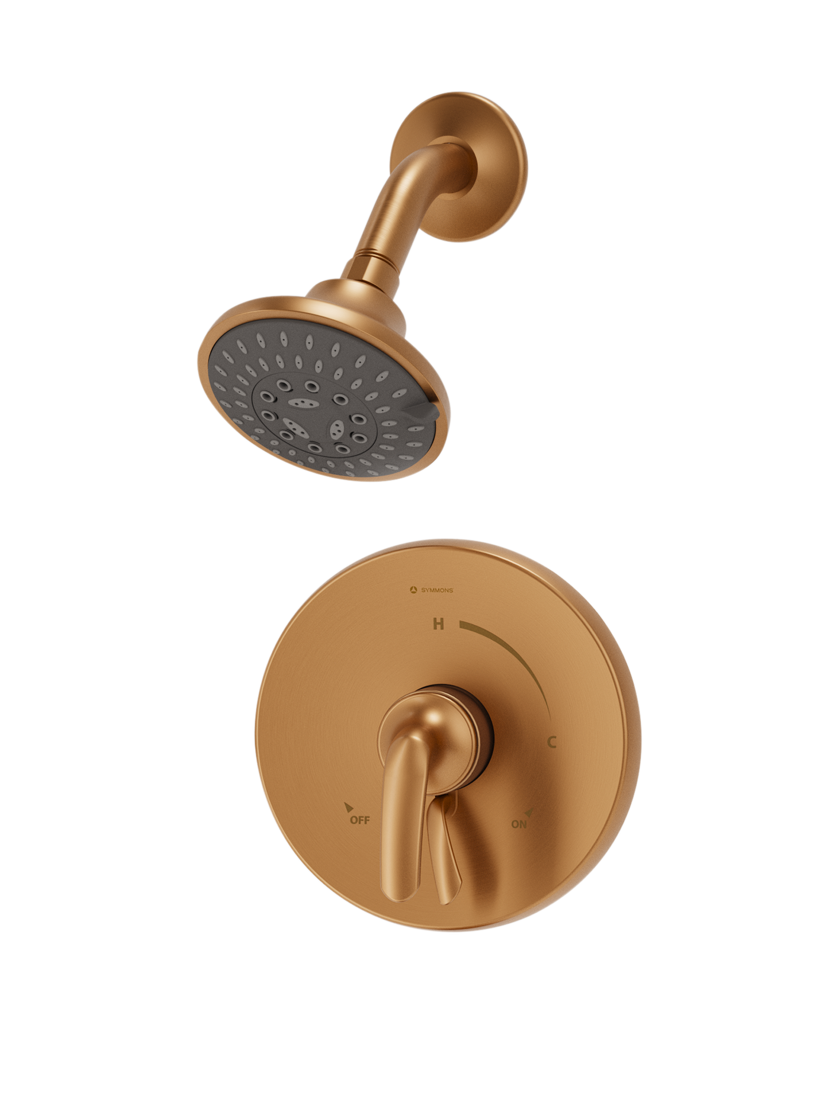 Symmons S5501BBZTRM Brushed Bronze 2-handle Multi-function 4.1-Inches Round Shower Faucet (Valve Not Included)