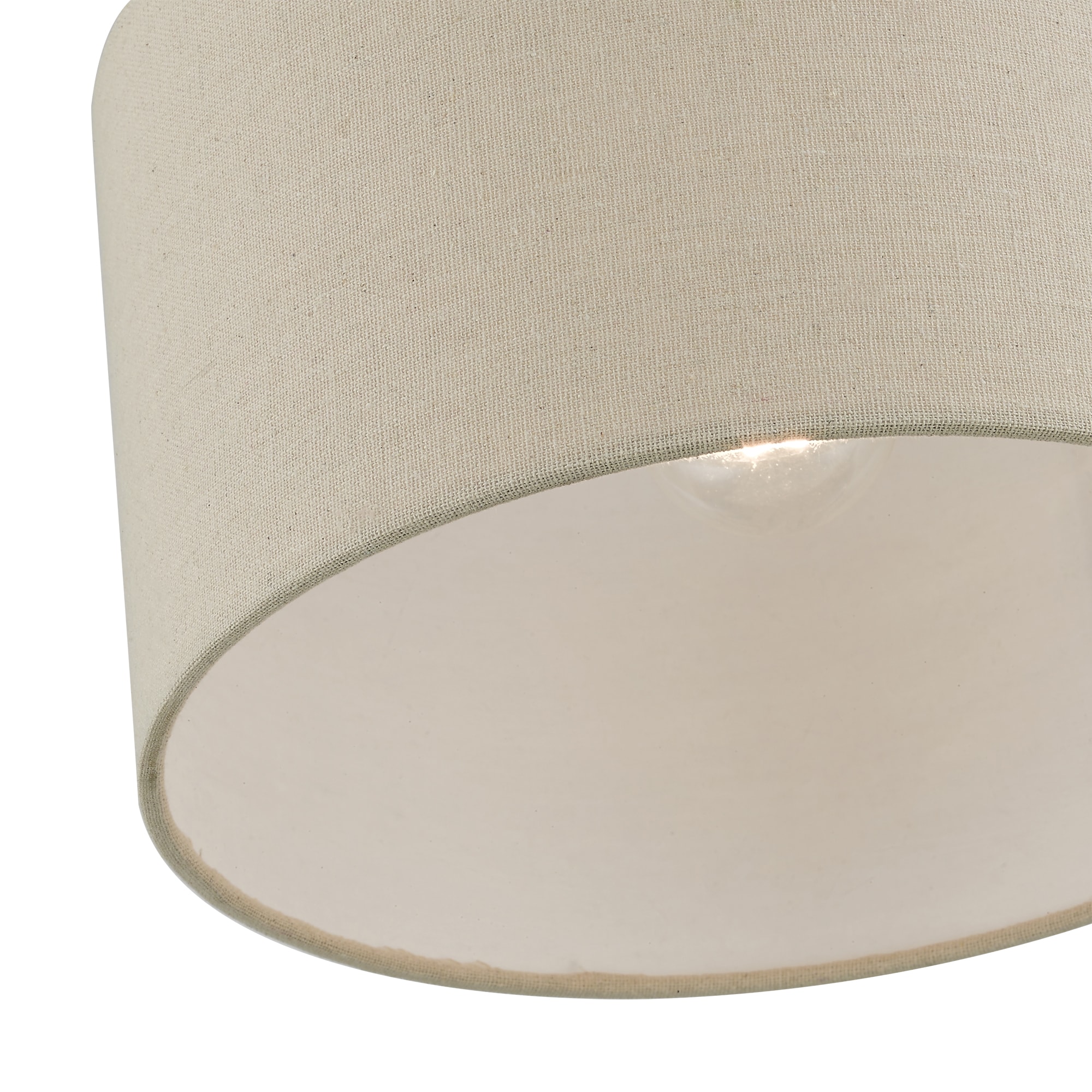 Burnett Antique Gold Leaf 10" Drum Semi-Flush Mount with White Shade