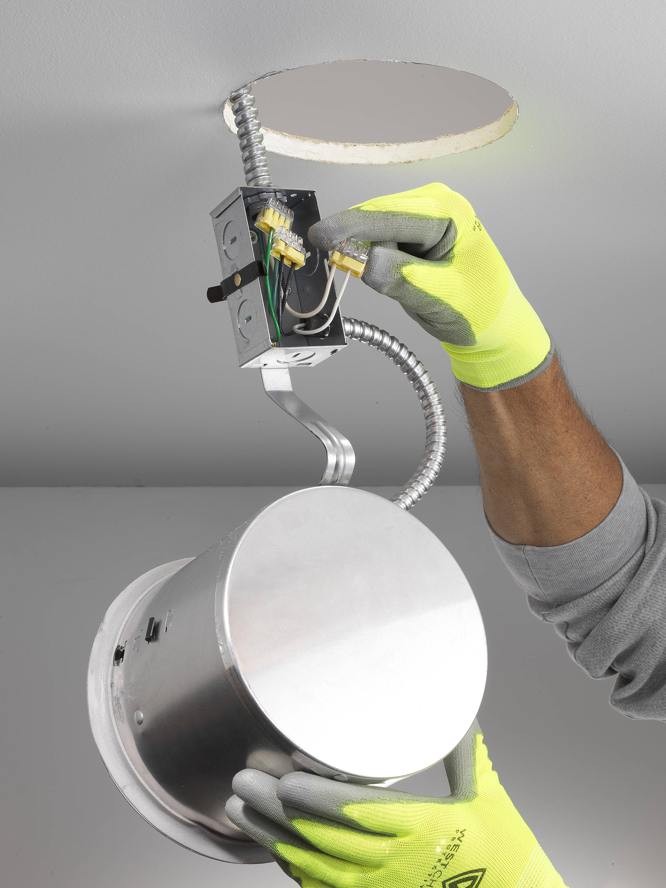 6-Inch Gray LED Remodel Recessed Lighting Housing with Quick Connect