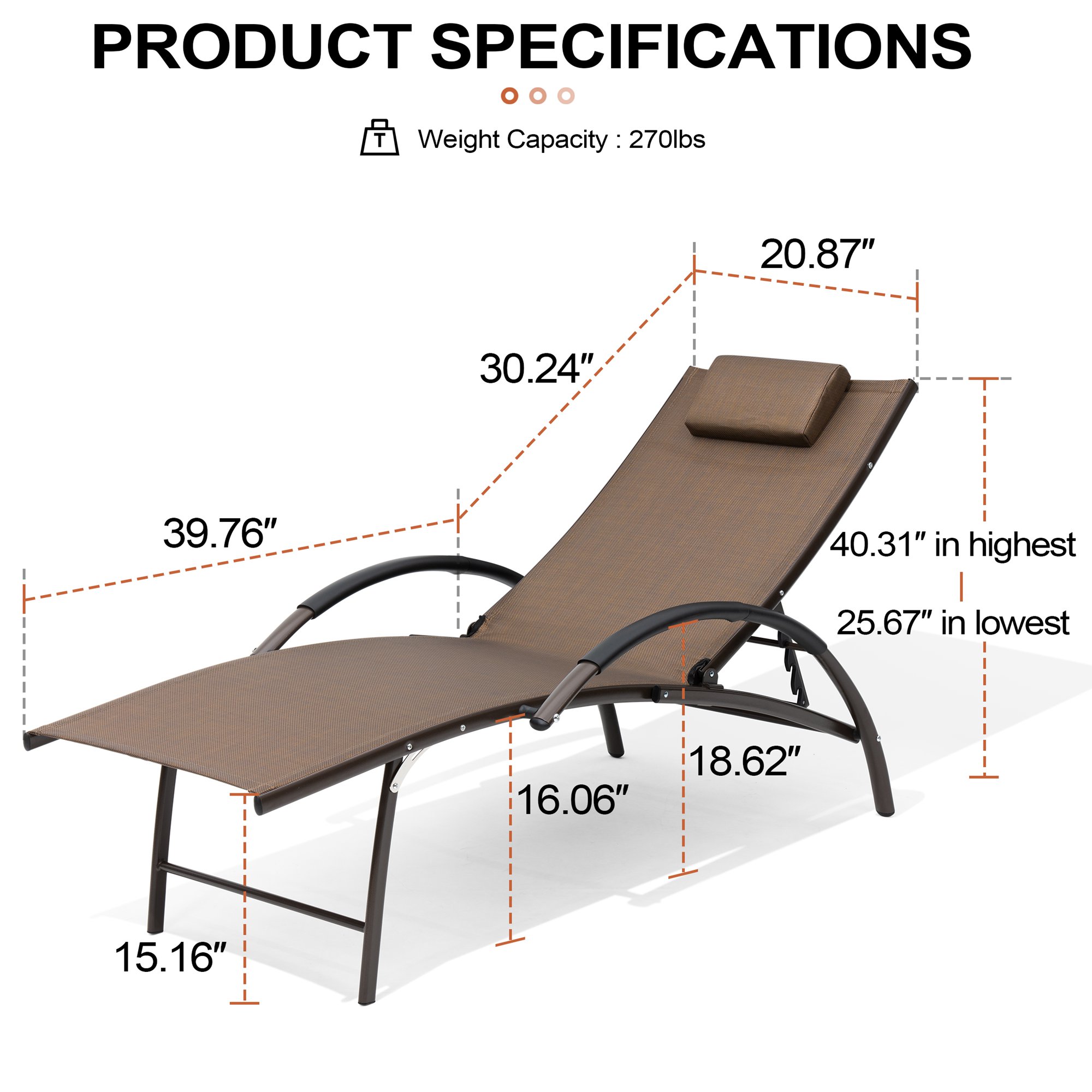 Crestlive Products CL-LG003BRN-2PC Patio-Chairs - View #3