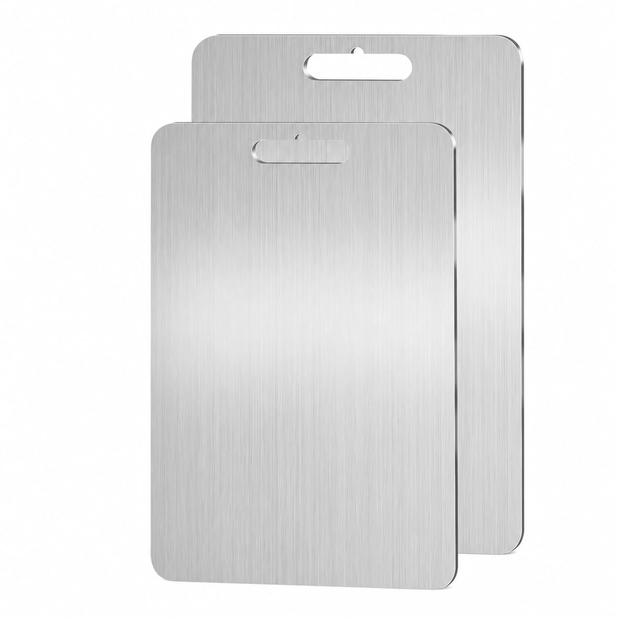 Aoibox  Titanium Cutting Board 2 Pack Double Sided Food Grade Kitchen Boards for Meats Fruits and Vegetables
