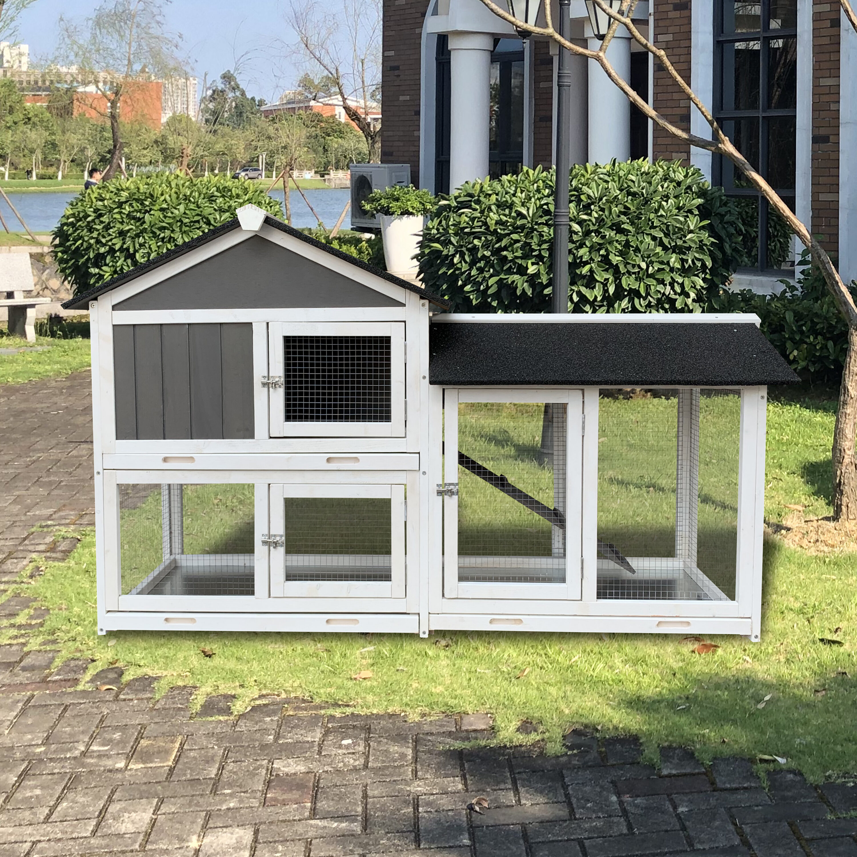 Kahomvis NH-QPW2-420 Chicken-Coops-Rabbit-Hutches - View #4