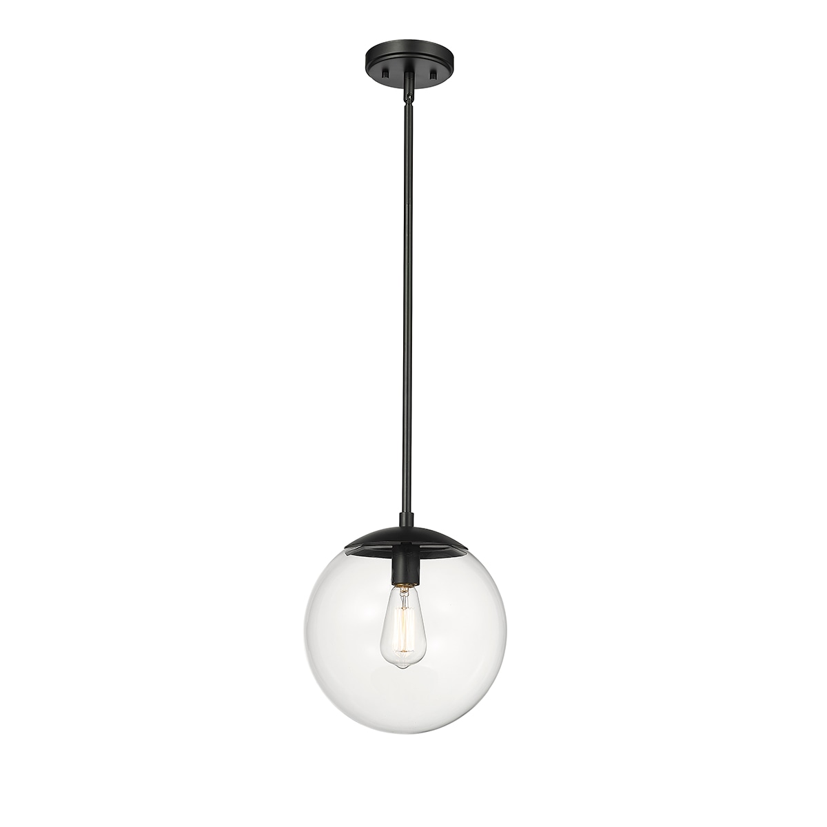 Millennium Lighting Avell Matte Black Transitional Clear Glass ...