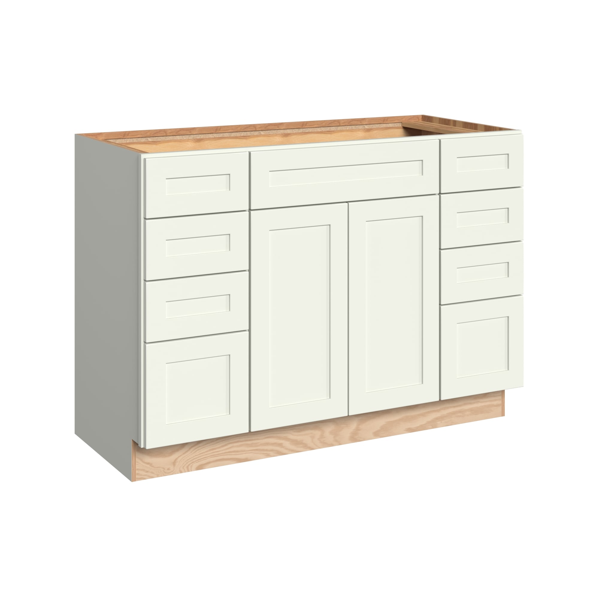 KraftMaid Momentum VCD482134.8G71 Deveron 48-in Dove White Bathroom Vanity Base Cabinet without Top