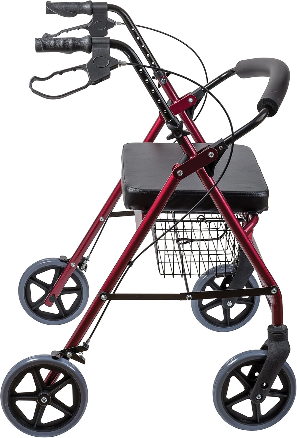 DMI Dmi Extra-wide Heavy Duty Steel Bariatric Rollator Walker with Seat ...