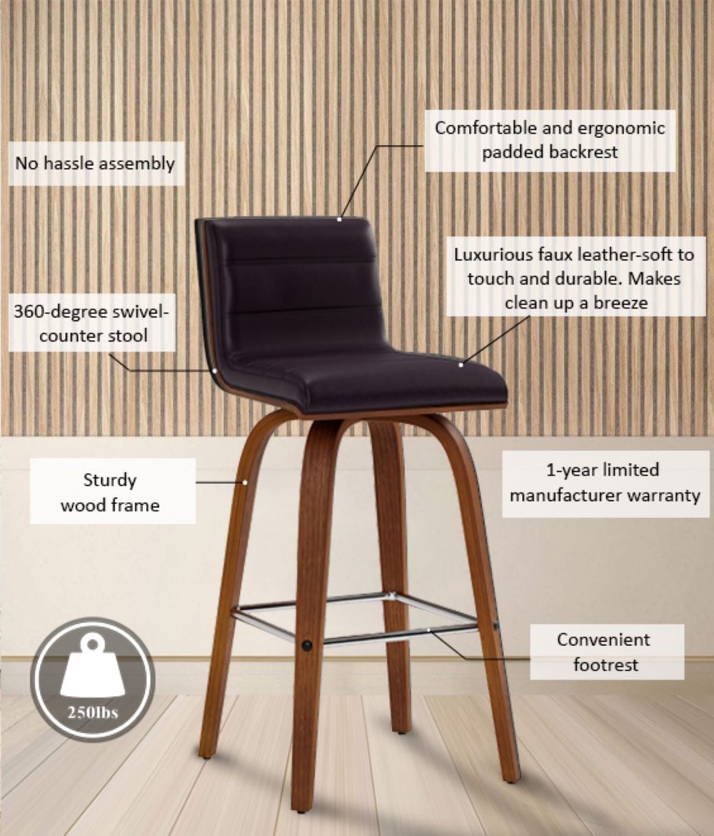 Armen Living LCVIBABRWA26 stools - View #10